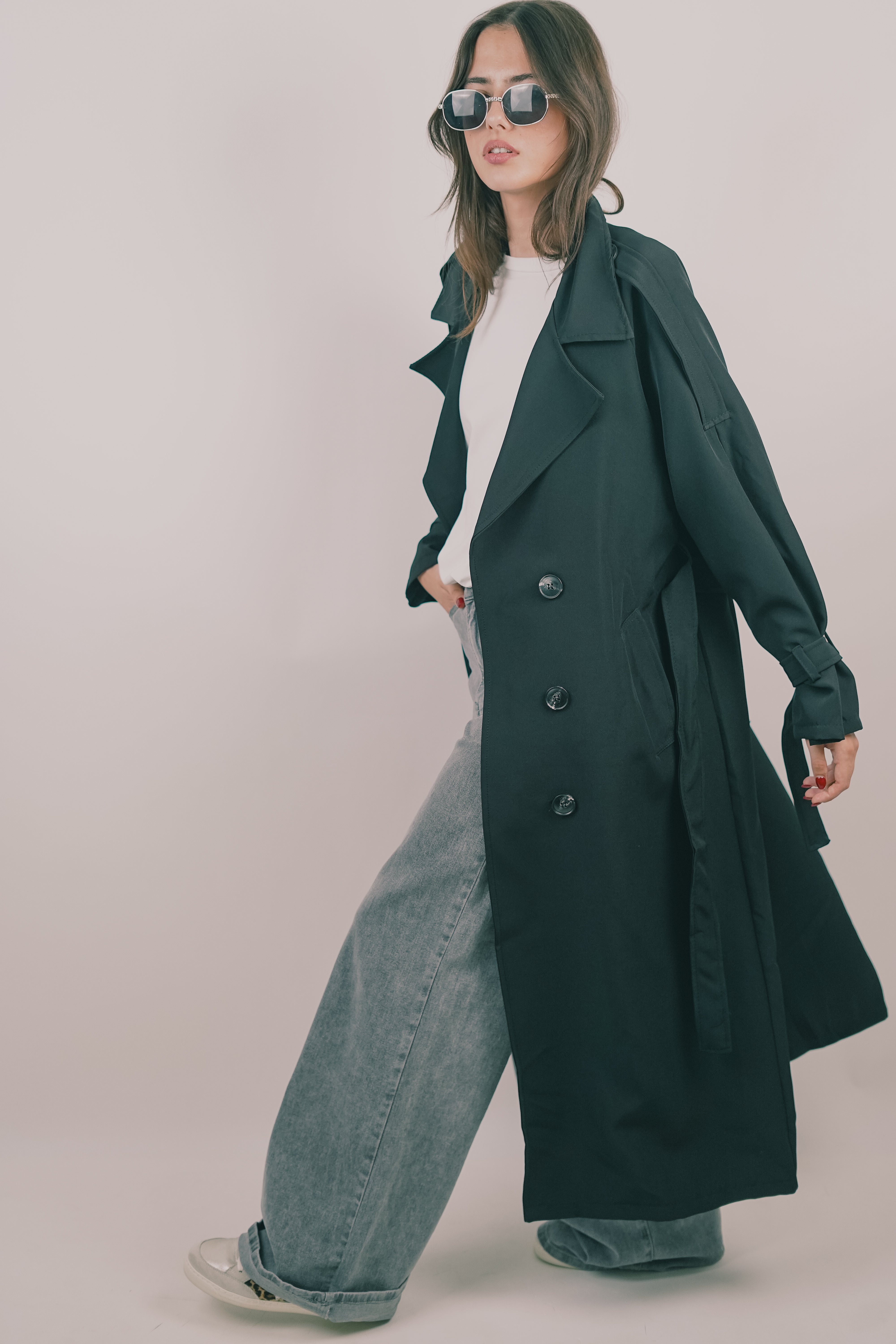 Lola schwarzer Trenchcoat