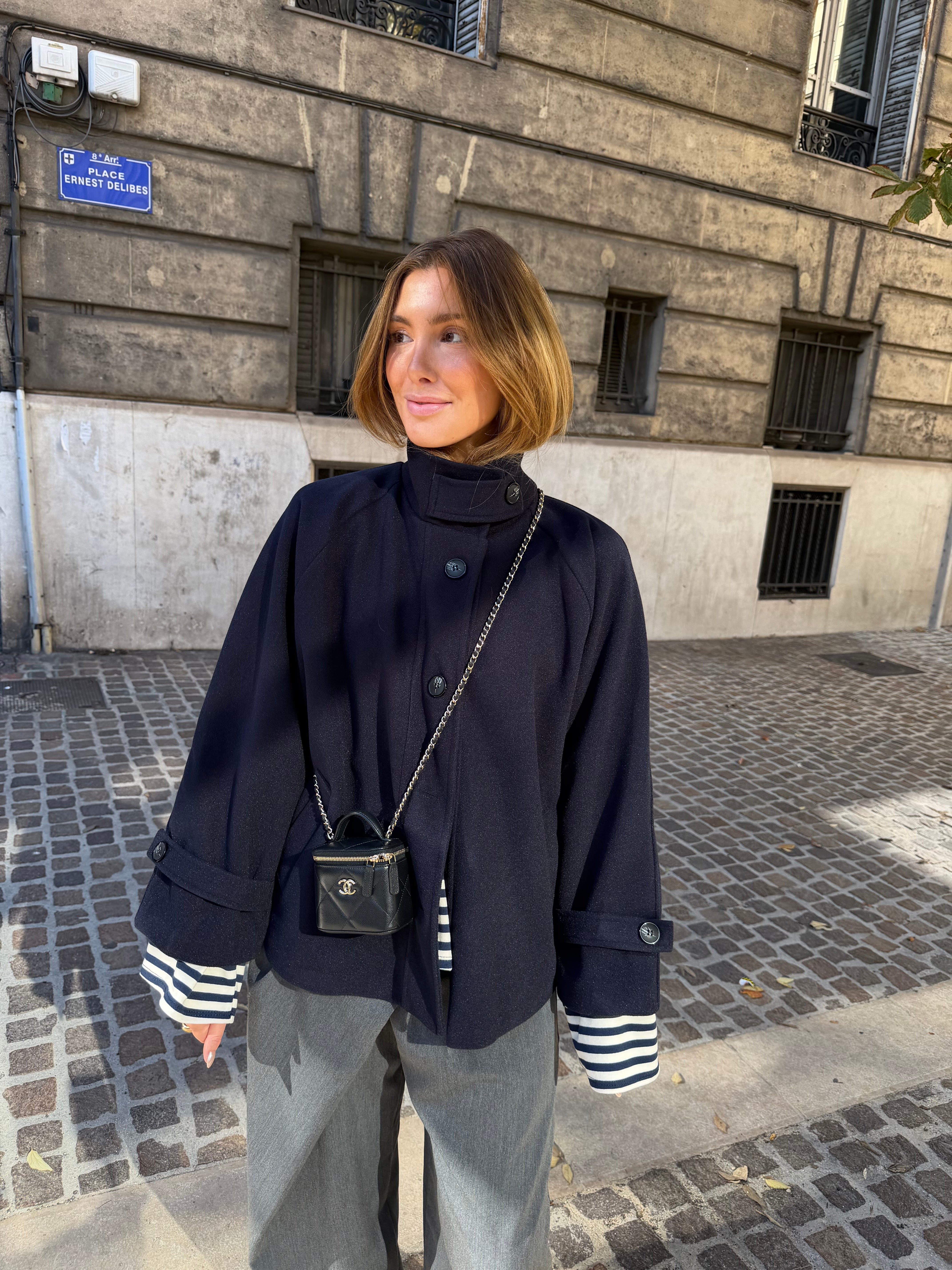 Calix Navy Blue Coat