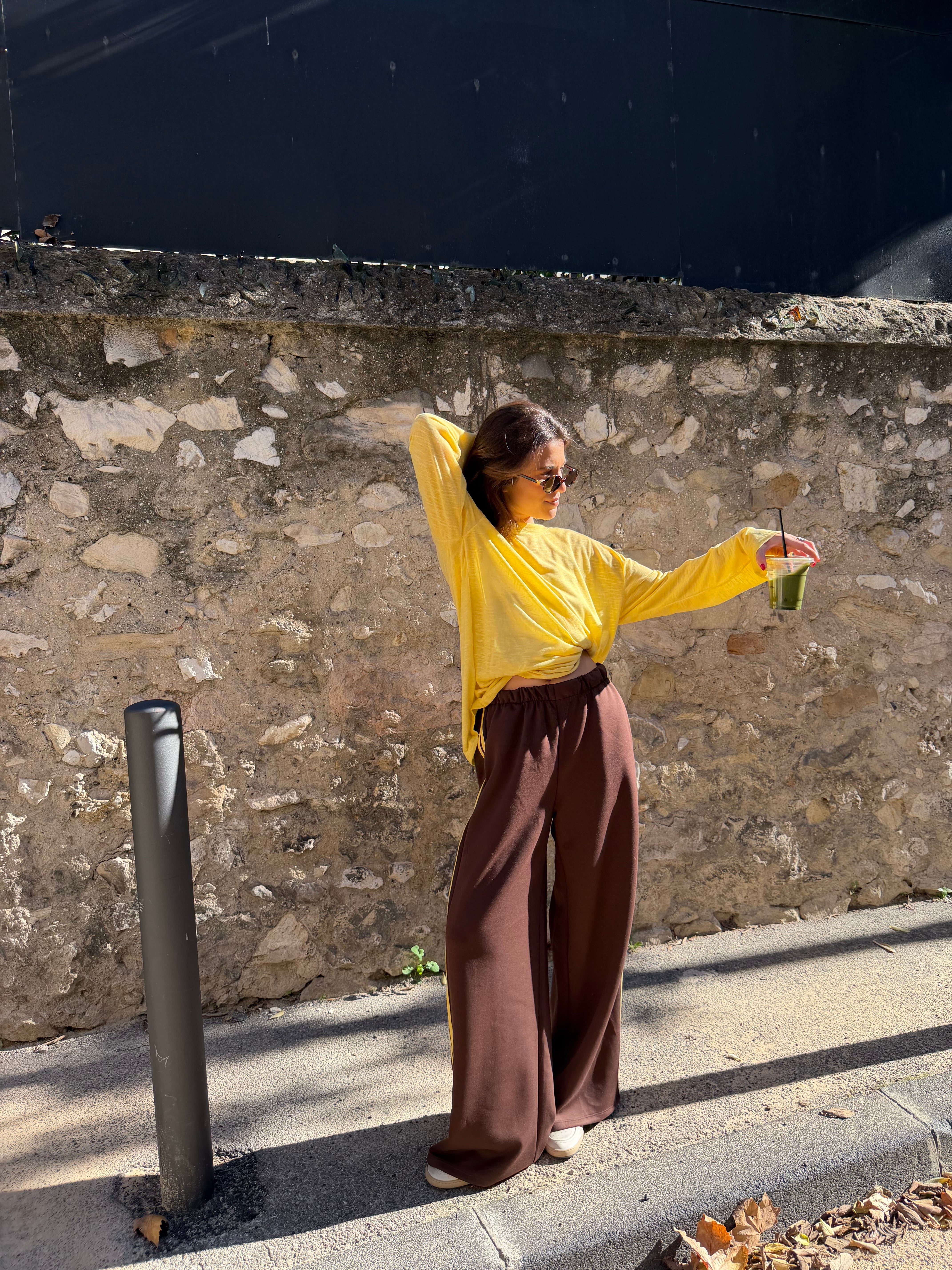 Jogging Ivy marron et jaune