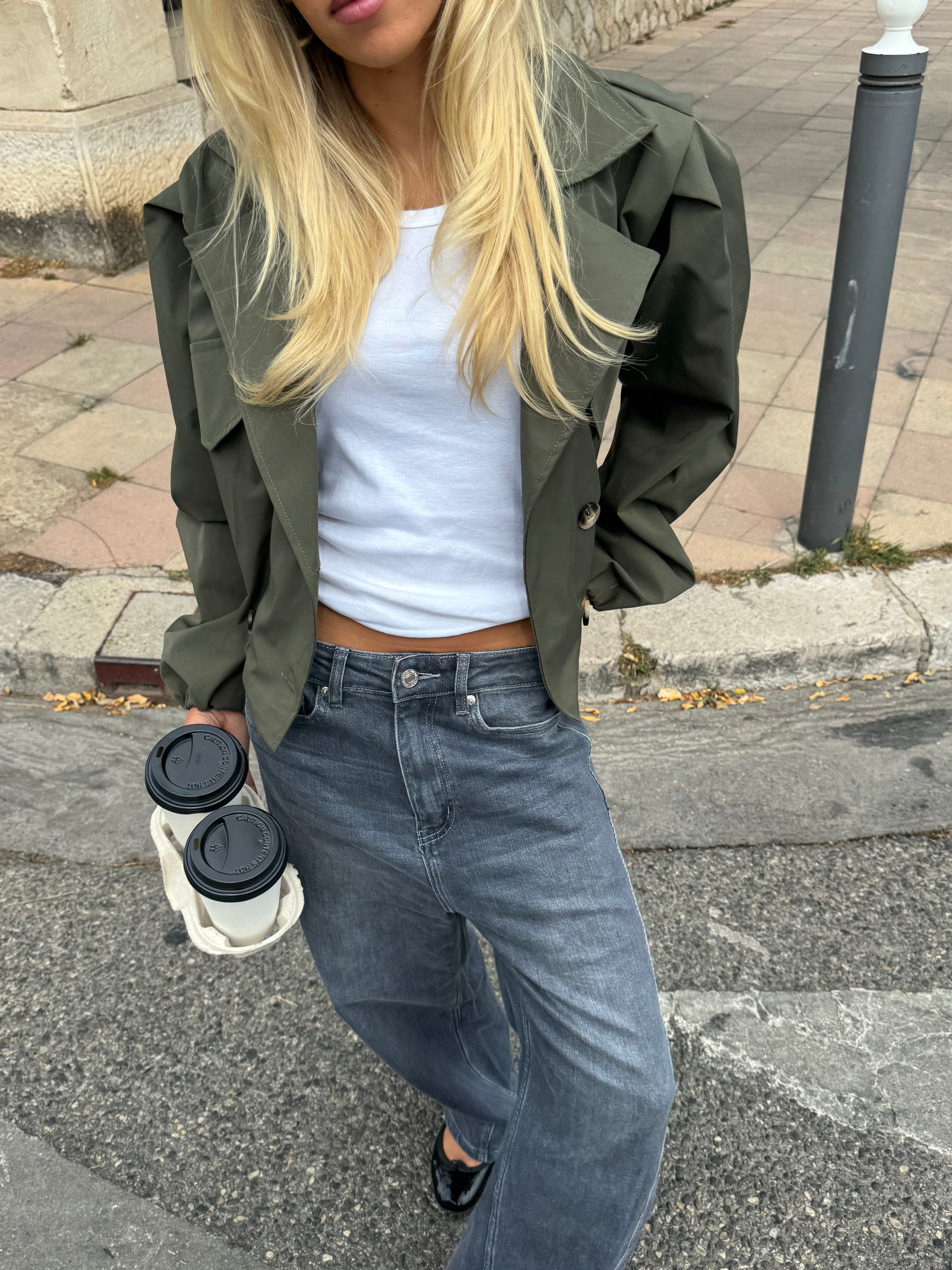 Tessa khaki trench coat