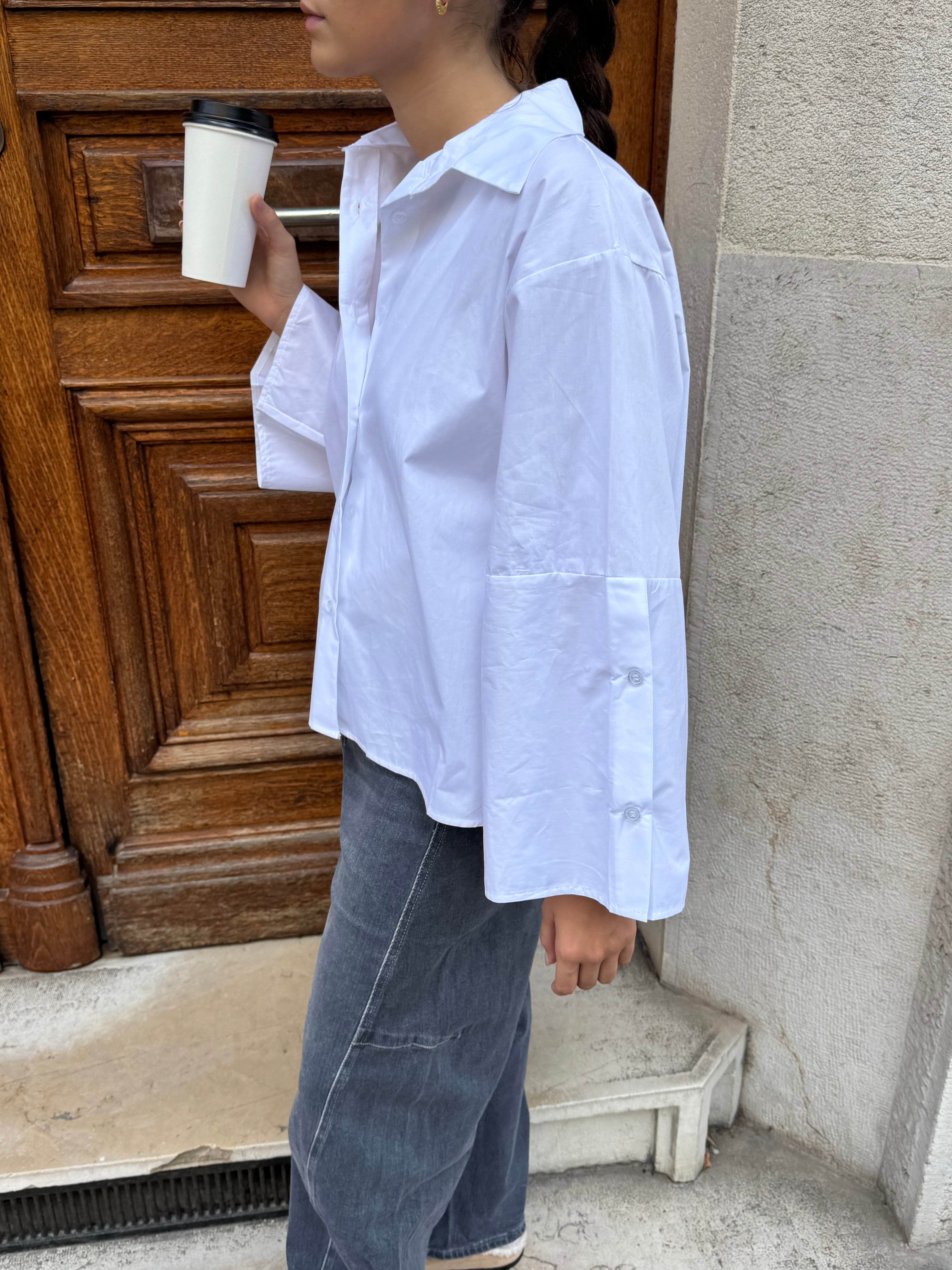 Weißes Evelyne-Shirt