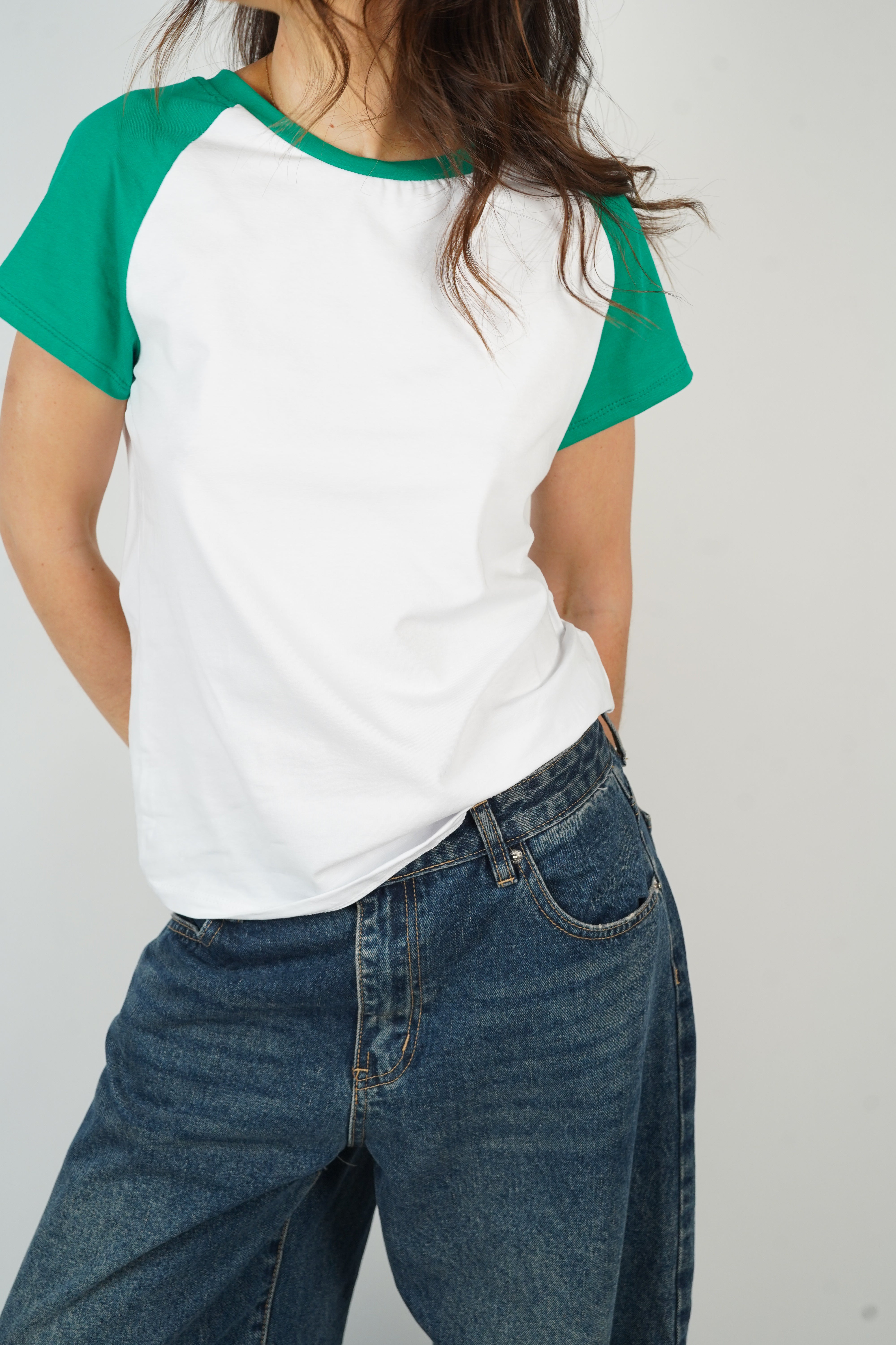 T-shirt Julia branco e verde