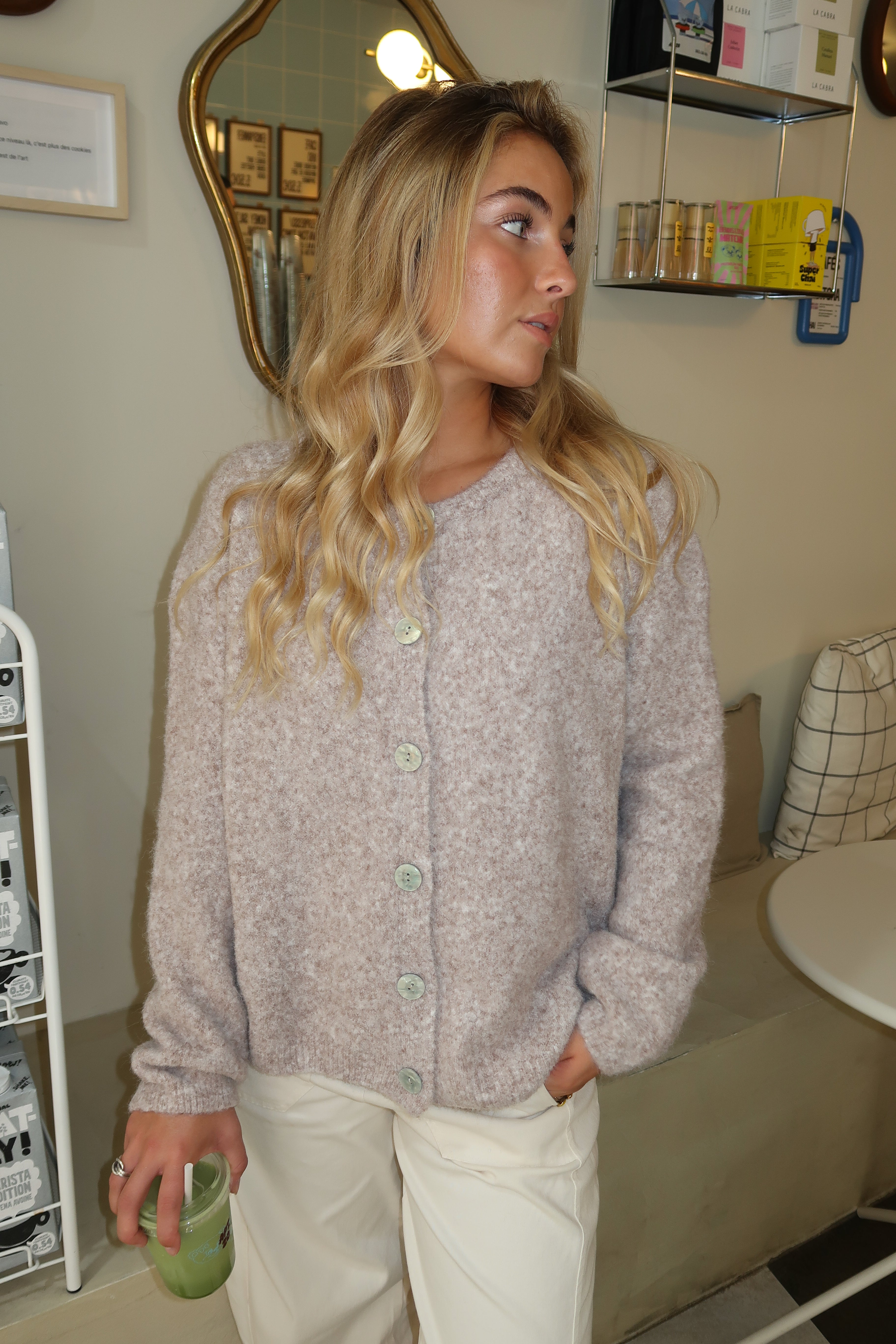 Taupefarbene Lorraine-Weste