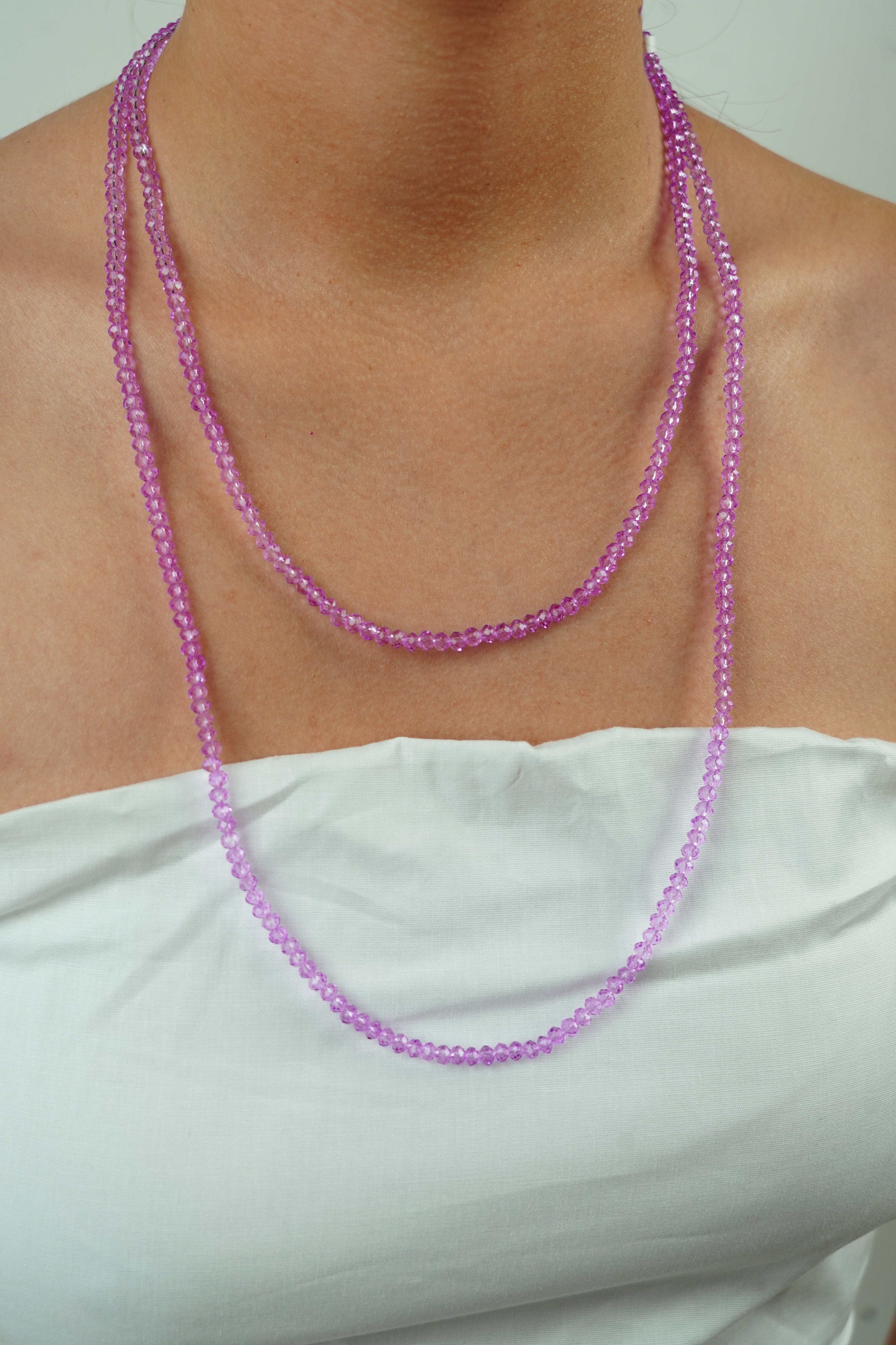 Purple pearl necklace