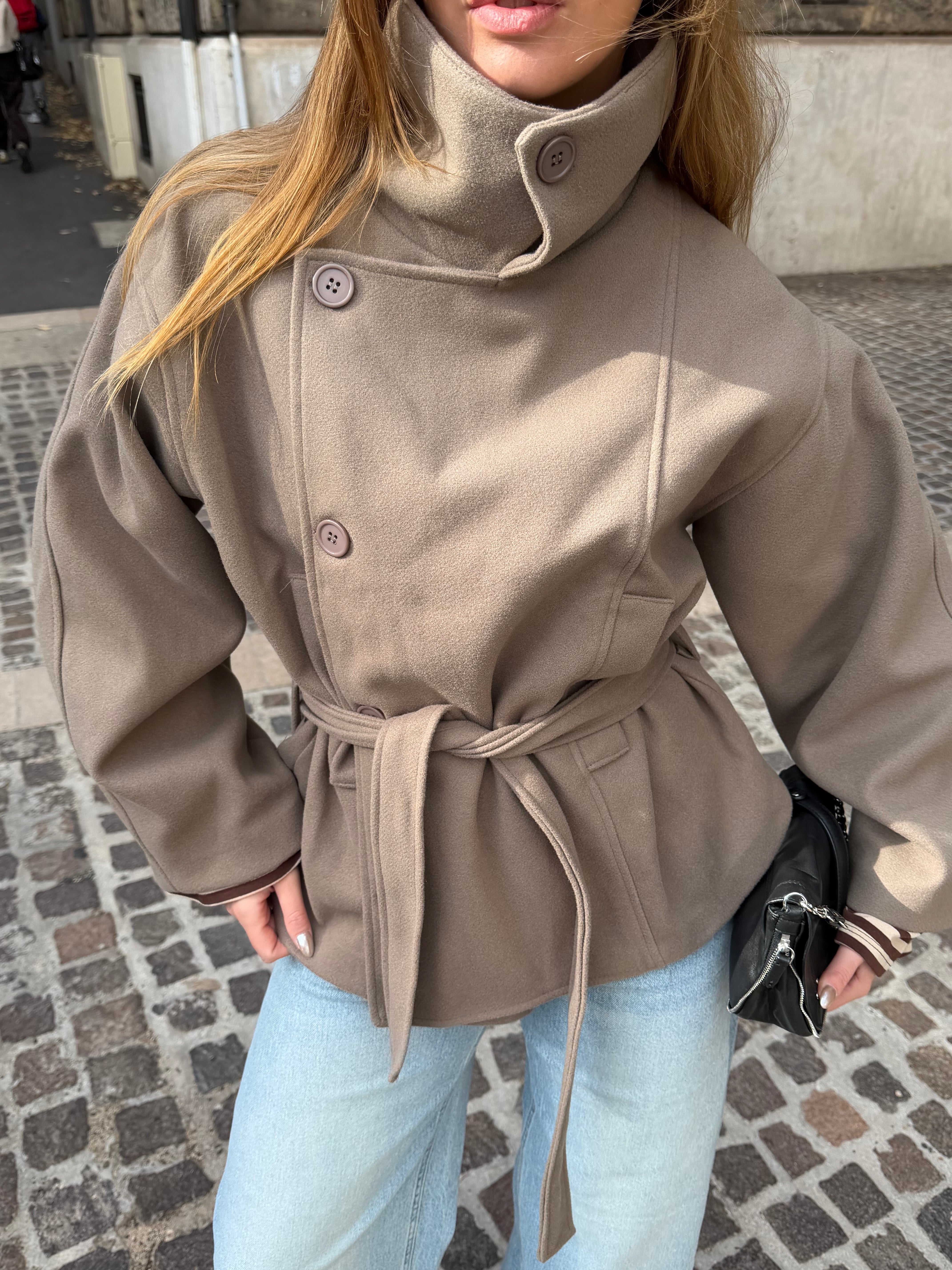 Manteau Roxane taupe