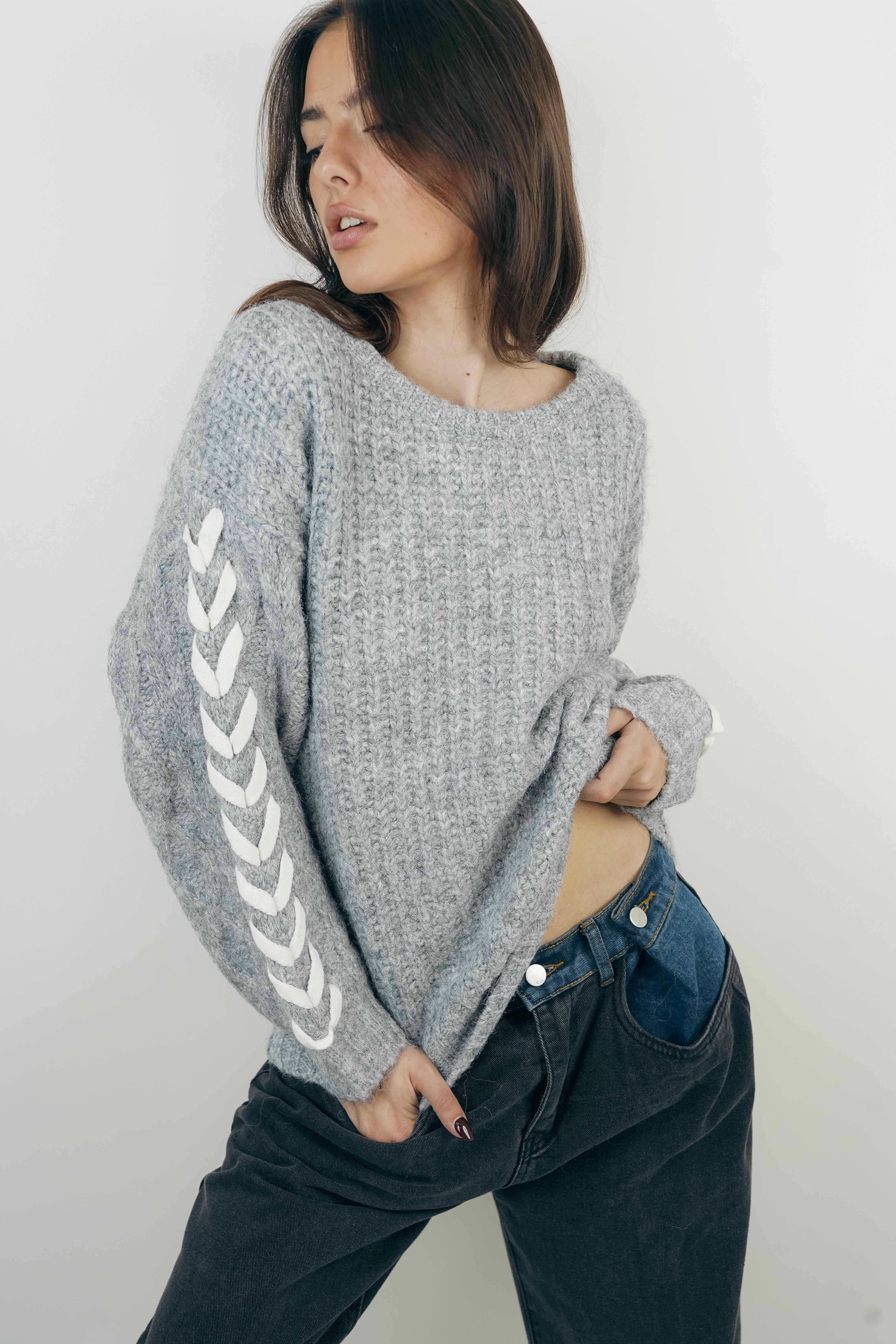 Emma gray wool sweater