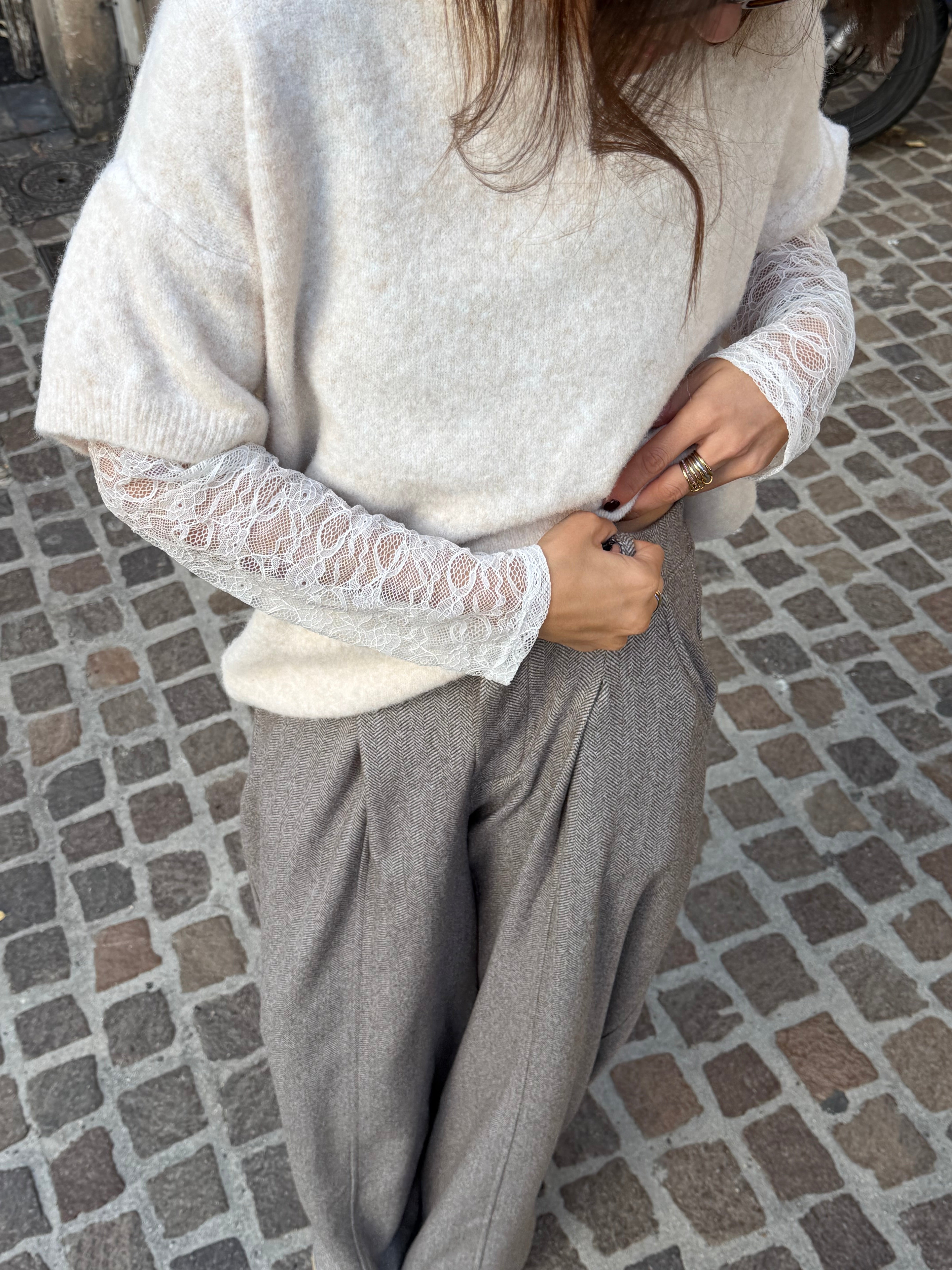 Beige Athena Pullover