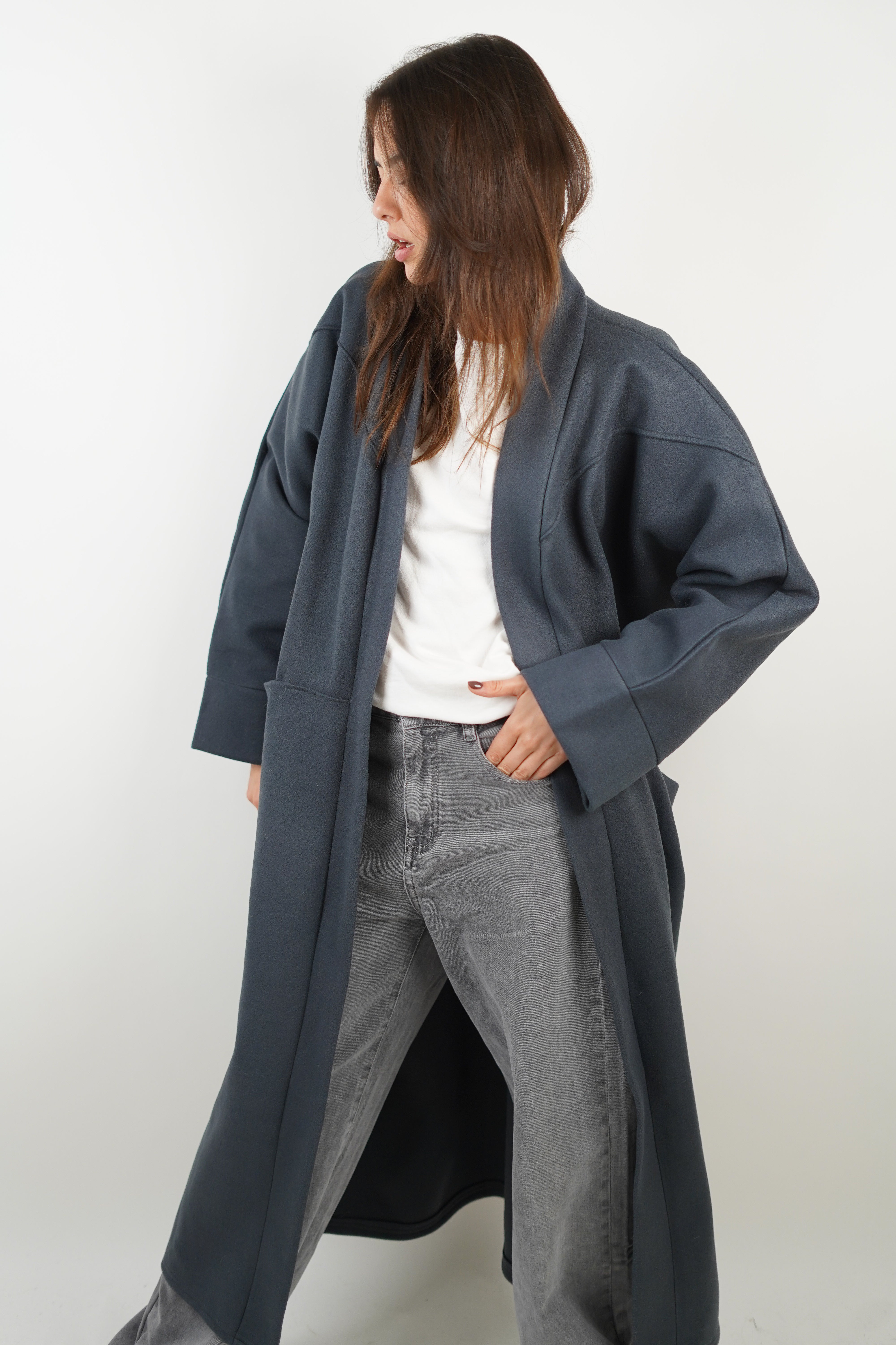 Manteau Lya gris foncé