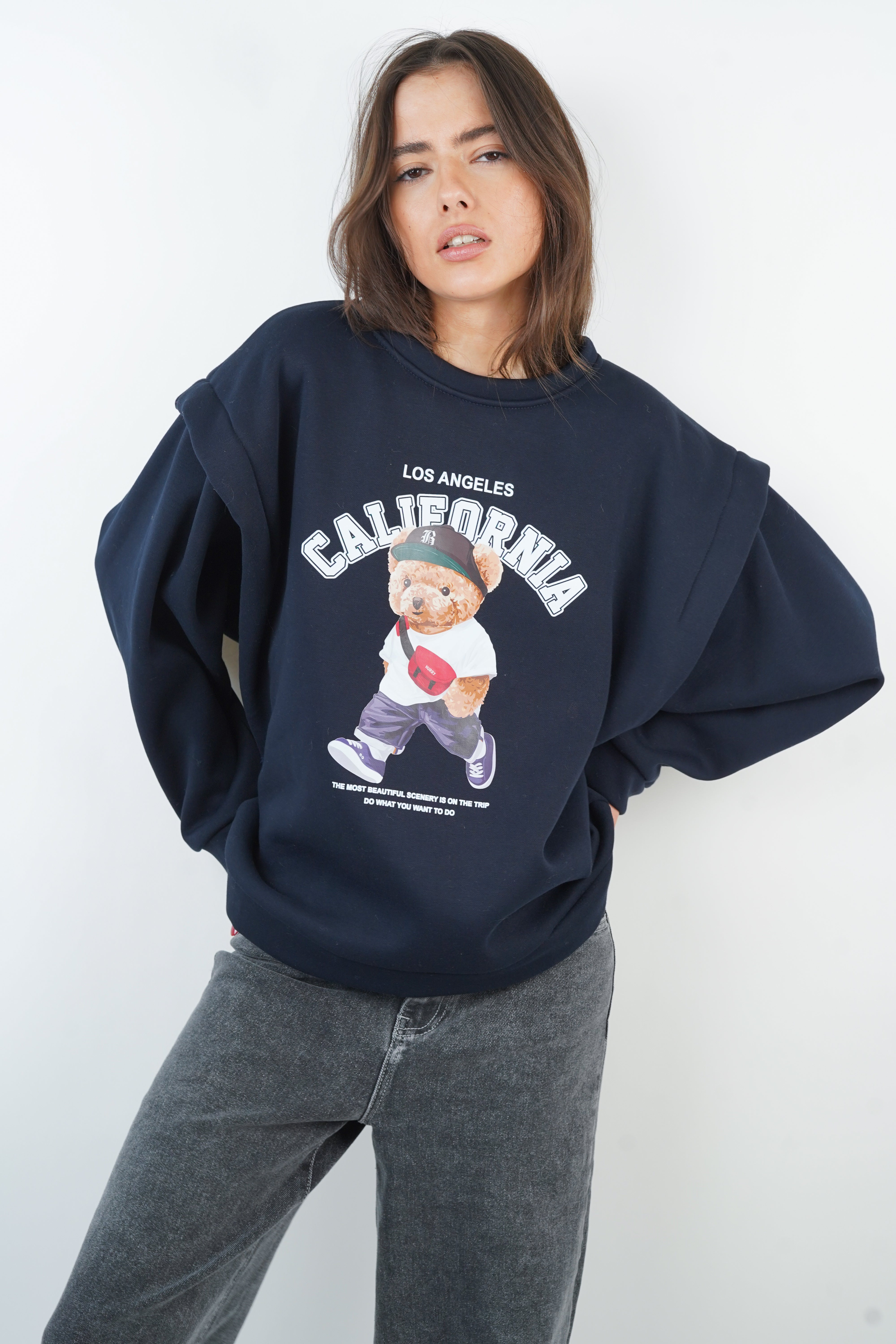 Elena navy blue sweatshirt