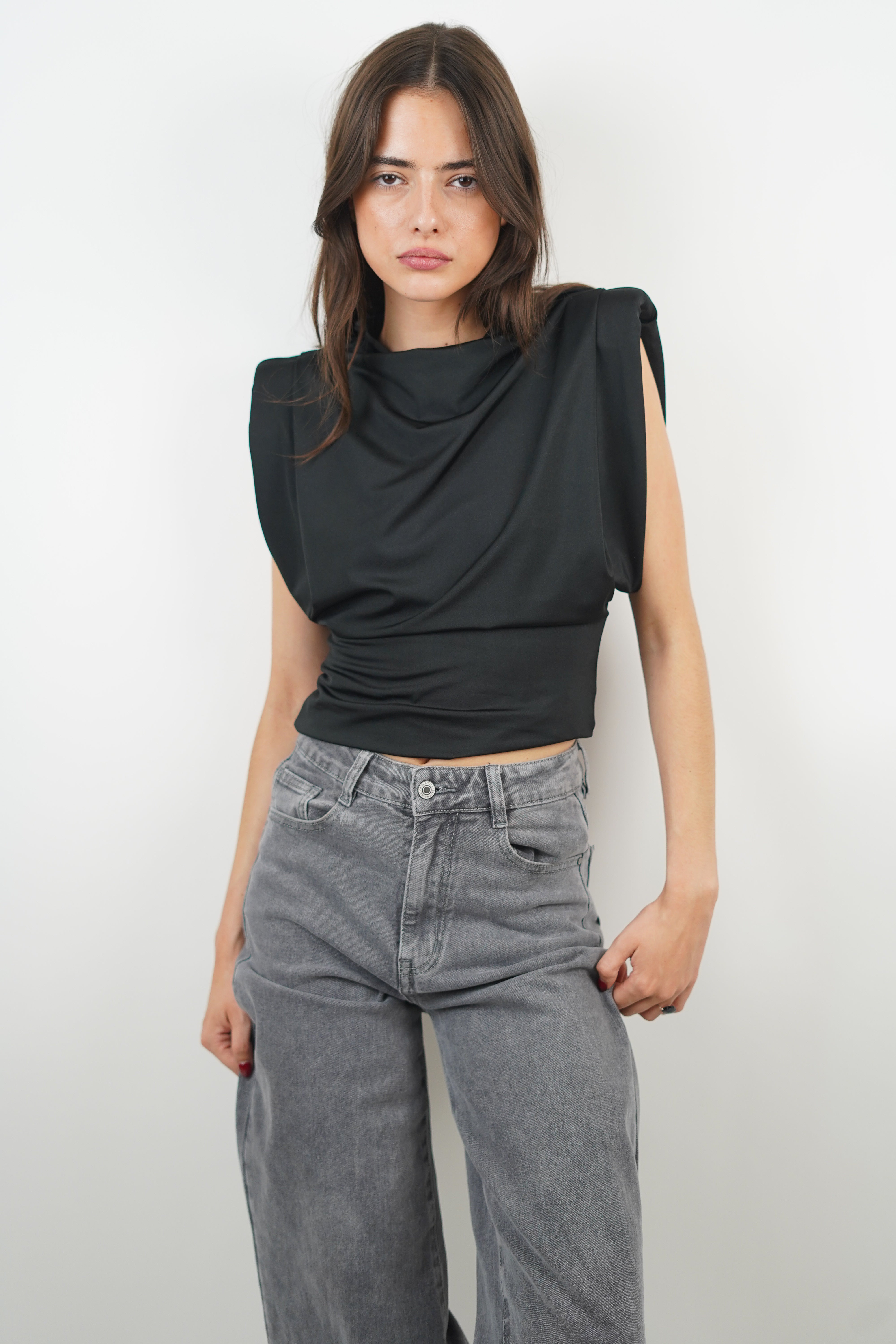 Black Nancy Top