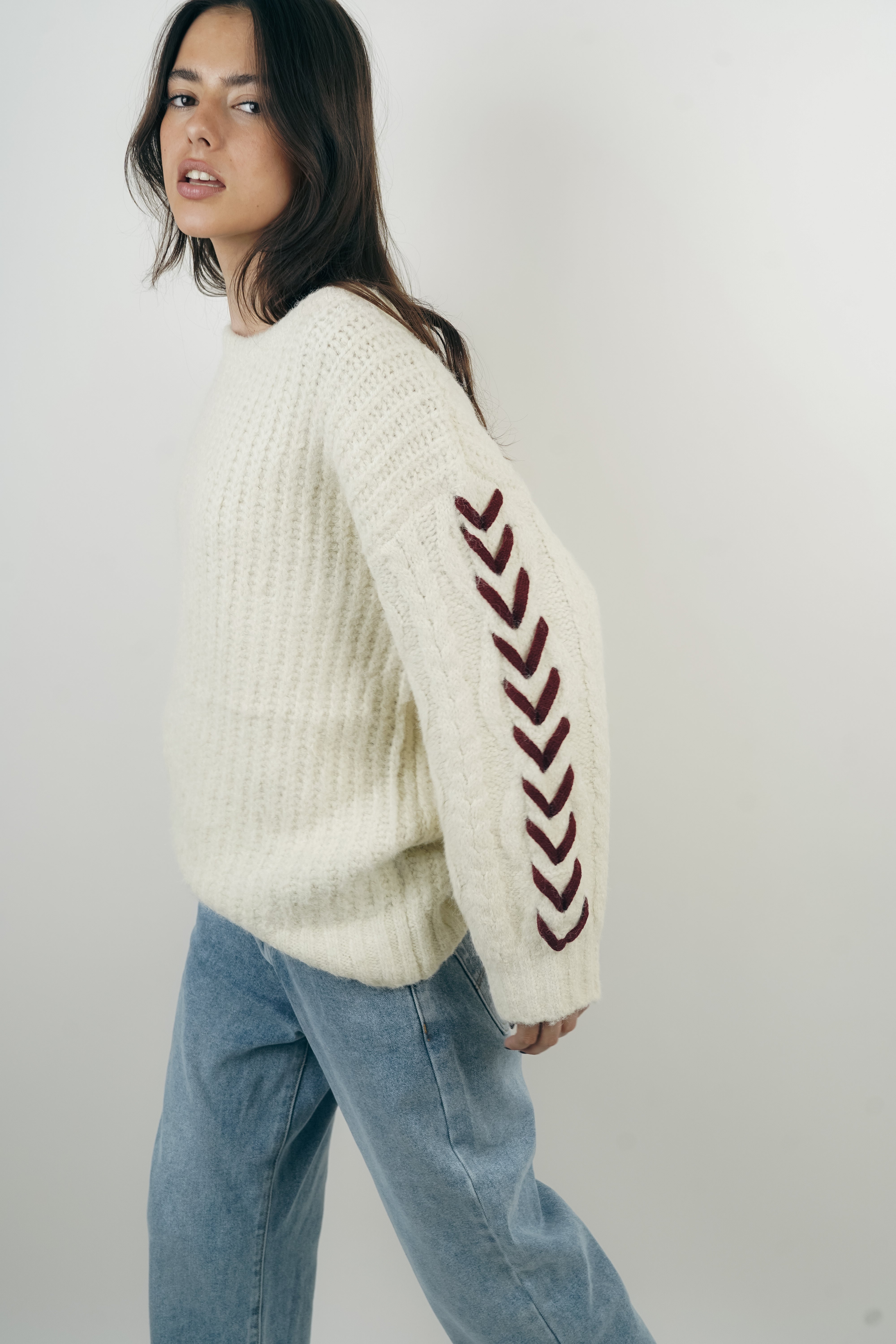 Pull en laine Emma beige