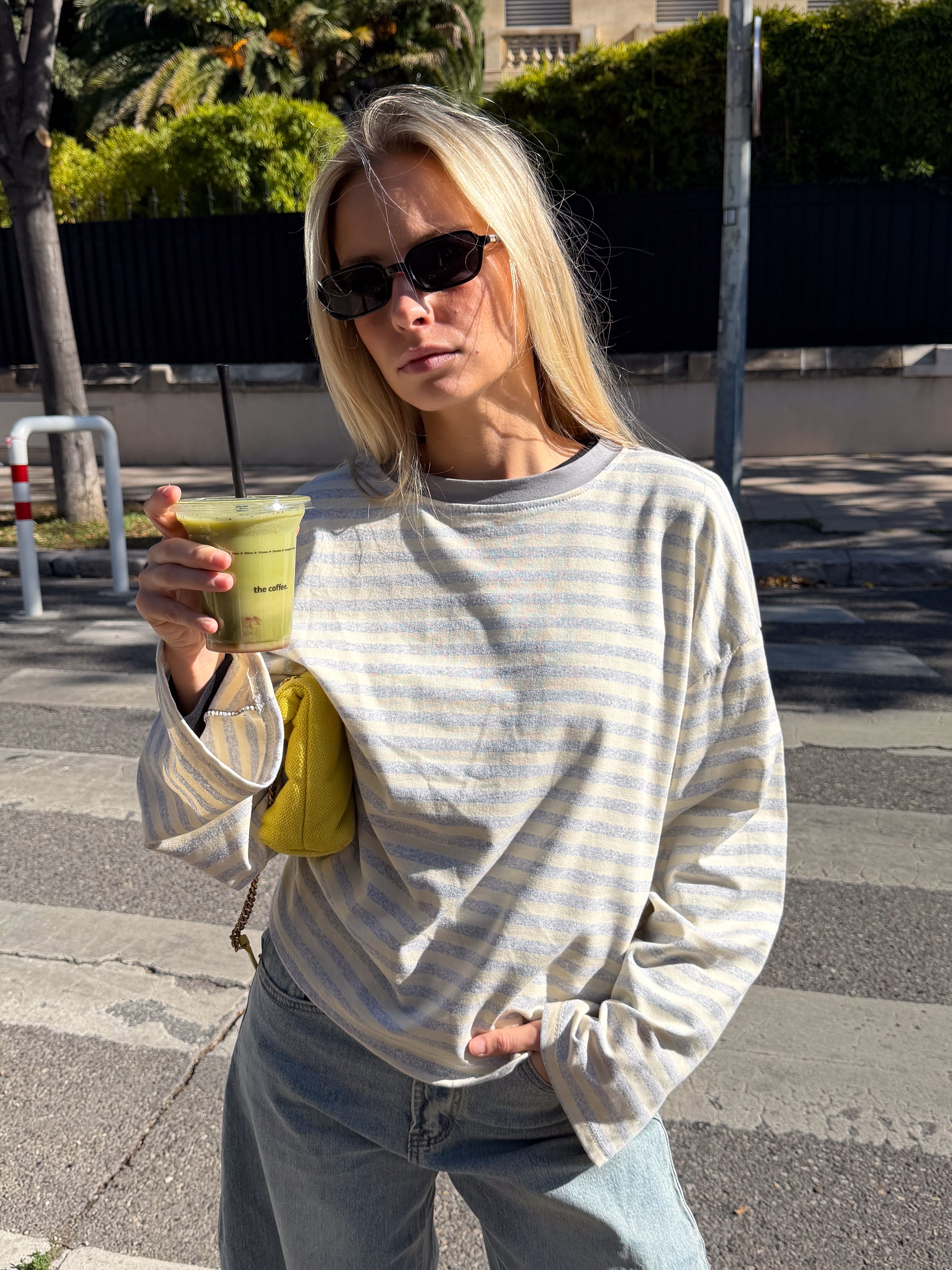 Tee-shirt Océane crème et gris