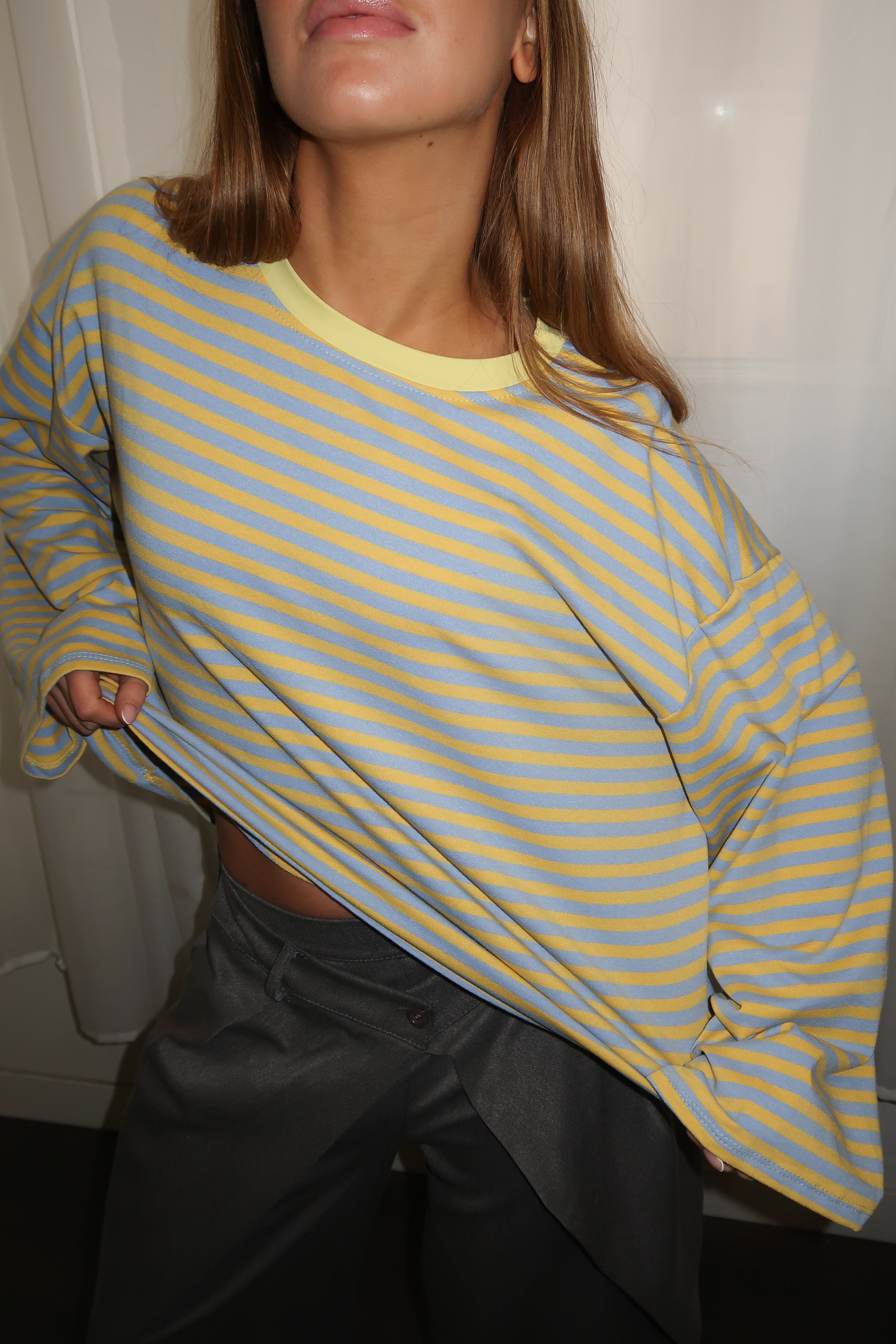Océane yellow and light blue t-shirt