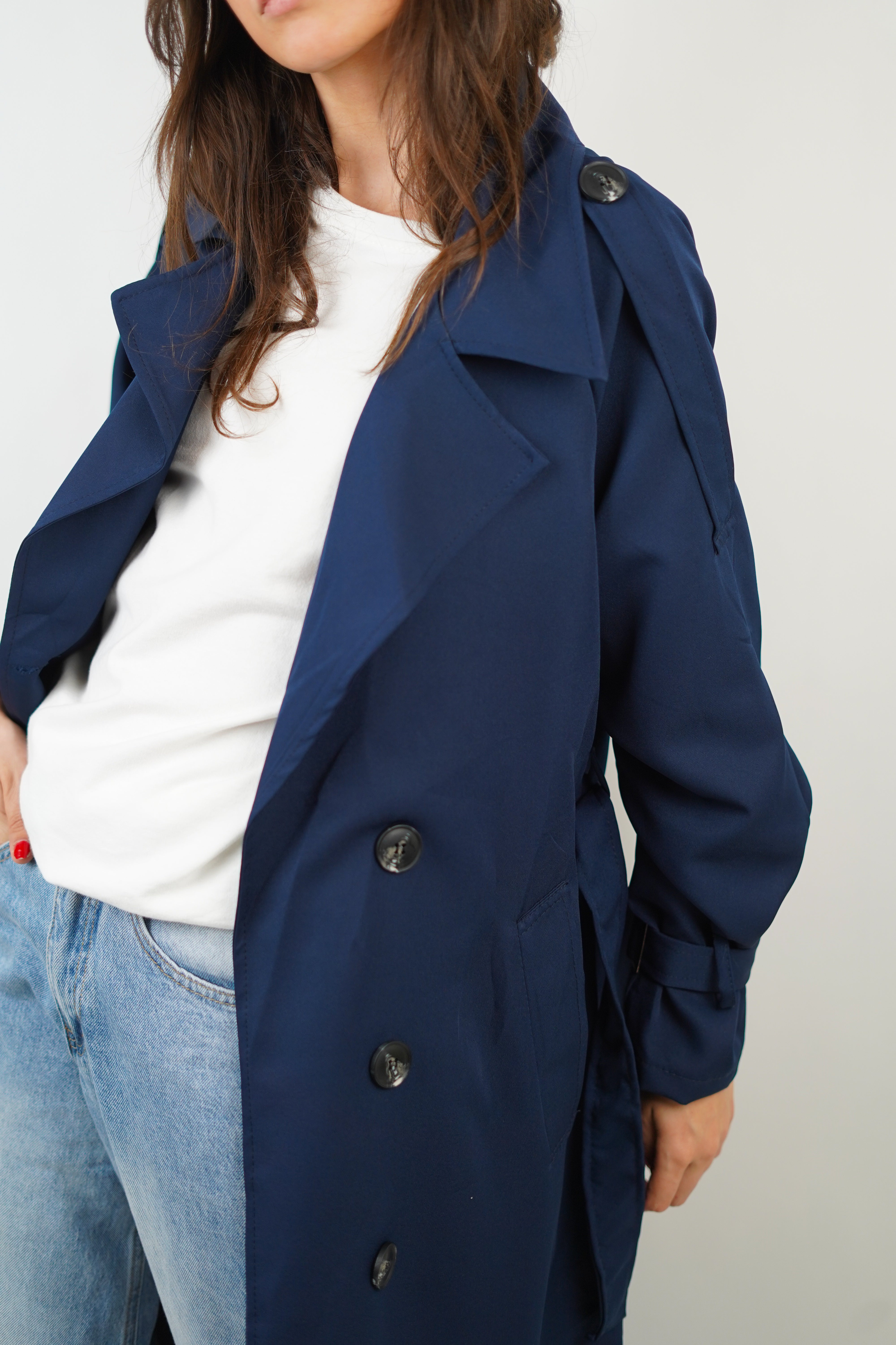 Marineblauer Lola-Trenchcoat