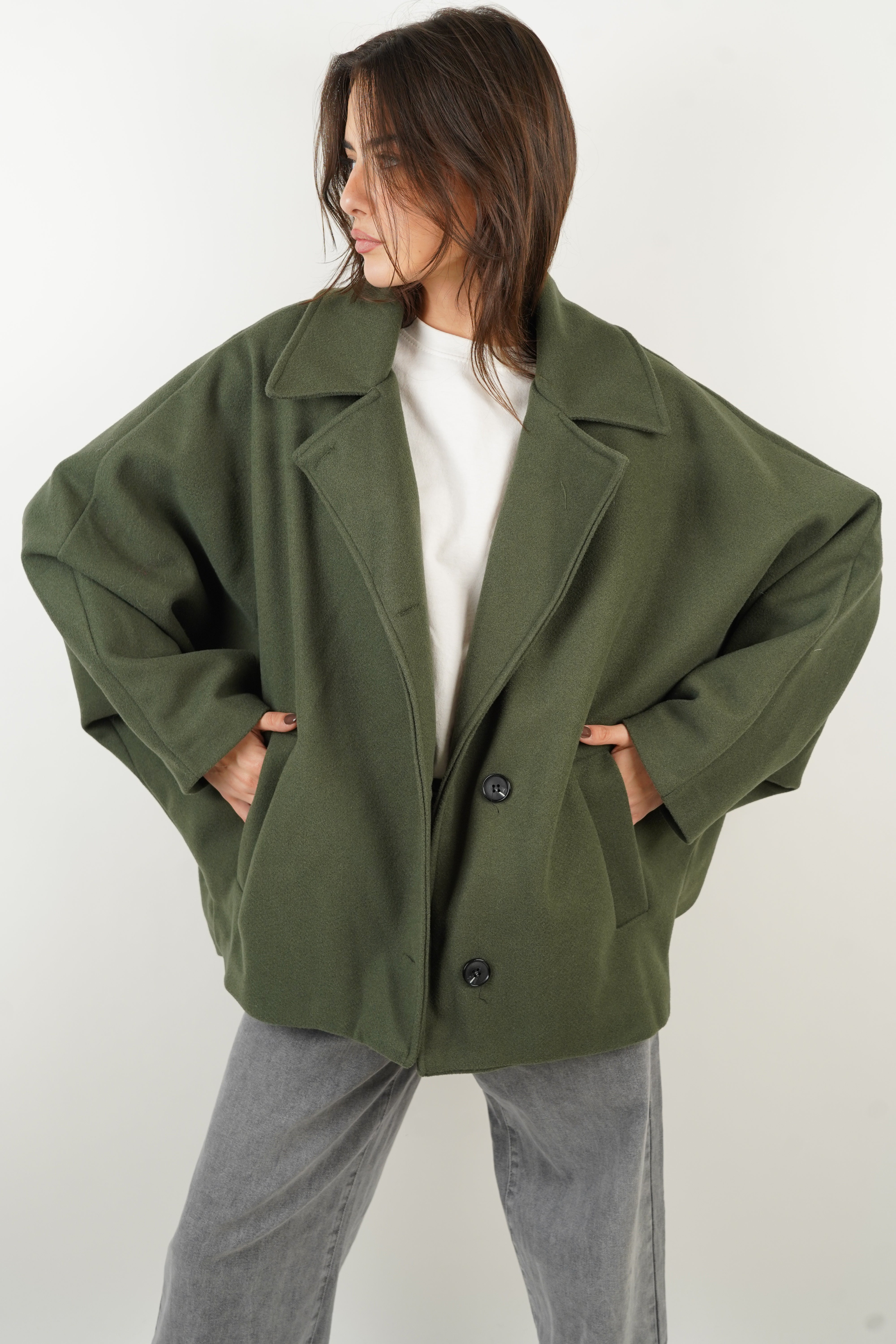 Agathe khaki coat