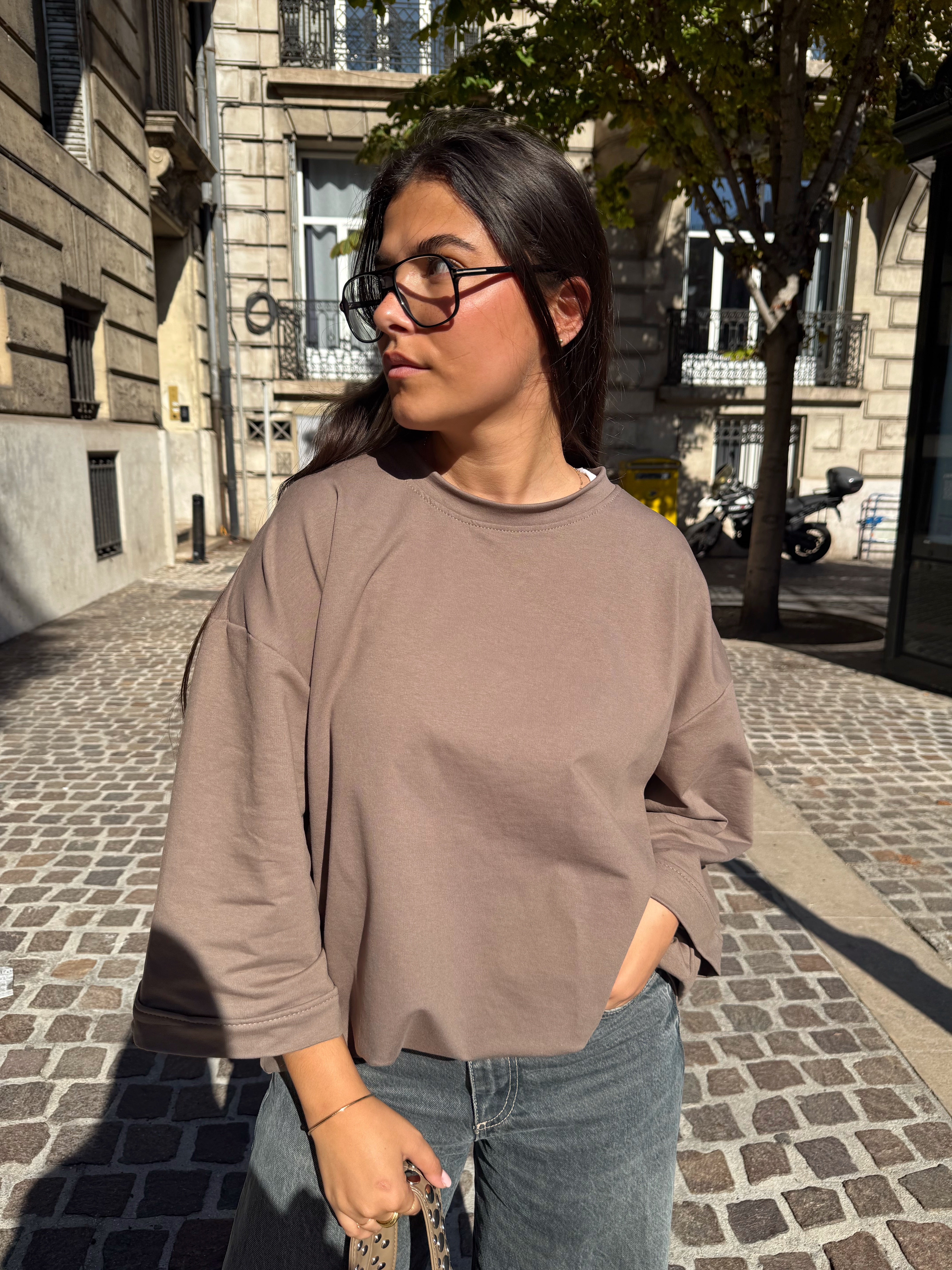 Cecile taupe t-shirt (12/12)