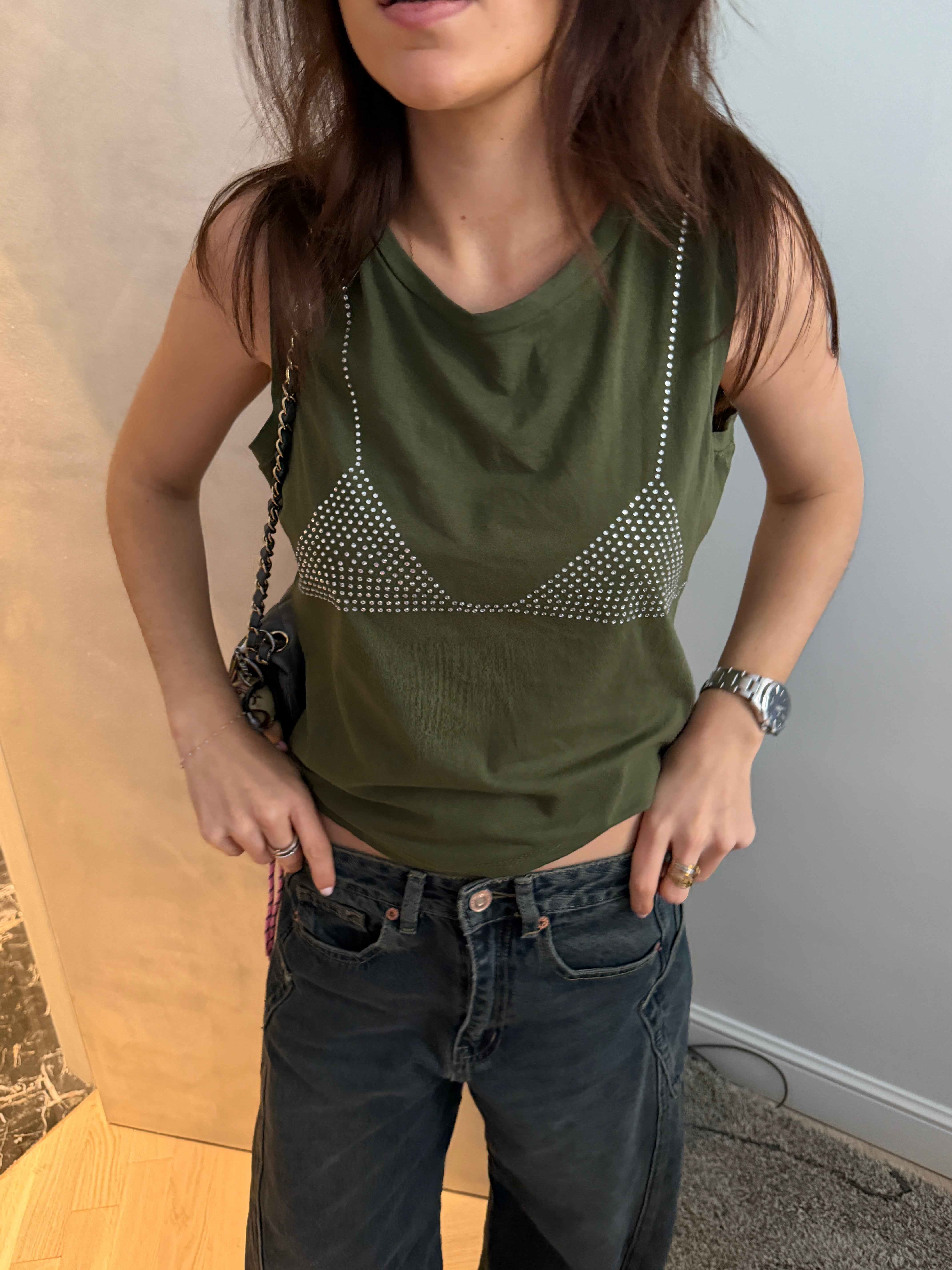 Верх Сюзи цвета хаки