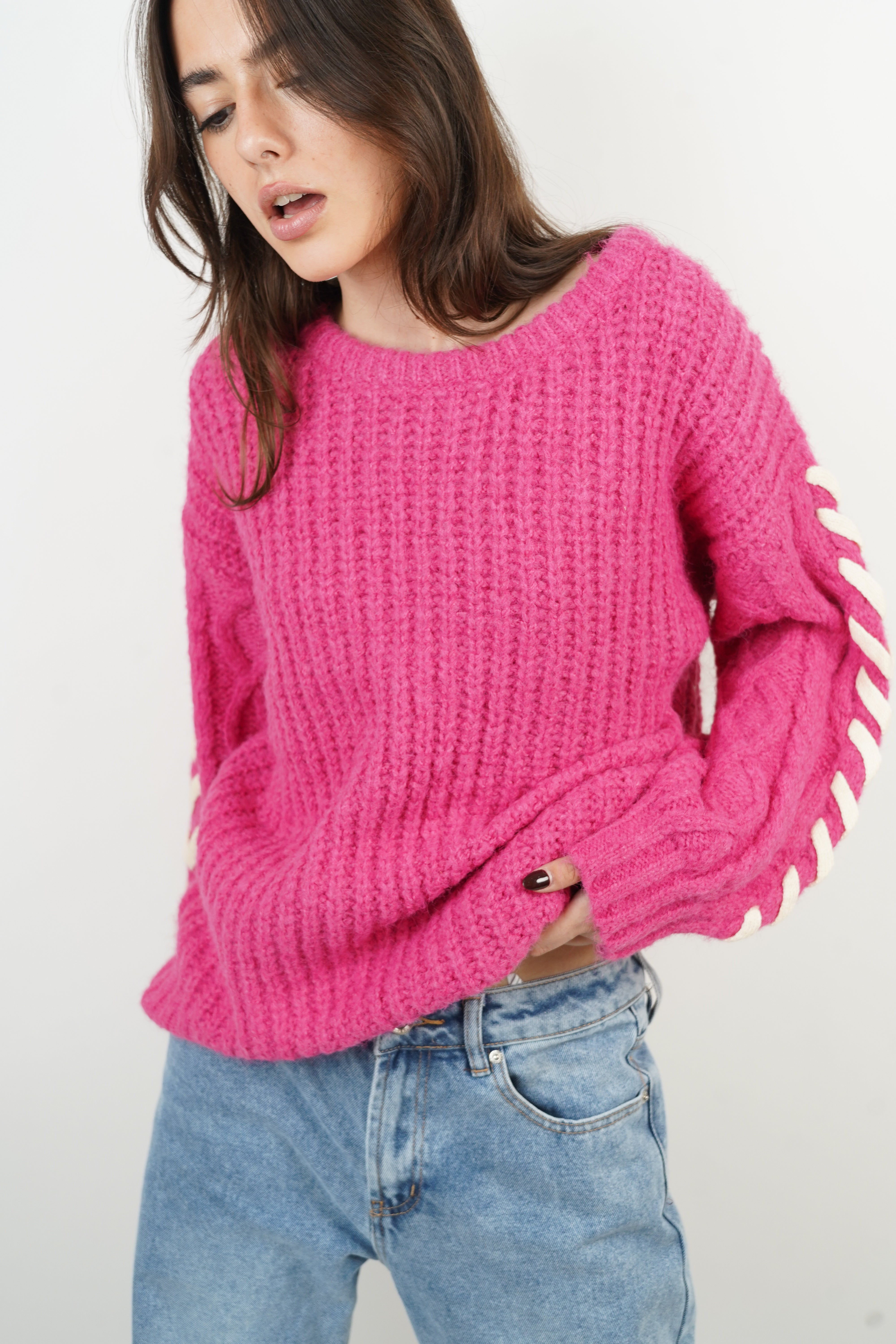 Pull en laine Emma rose