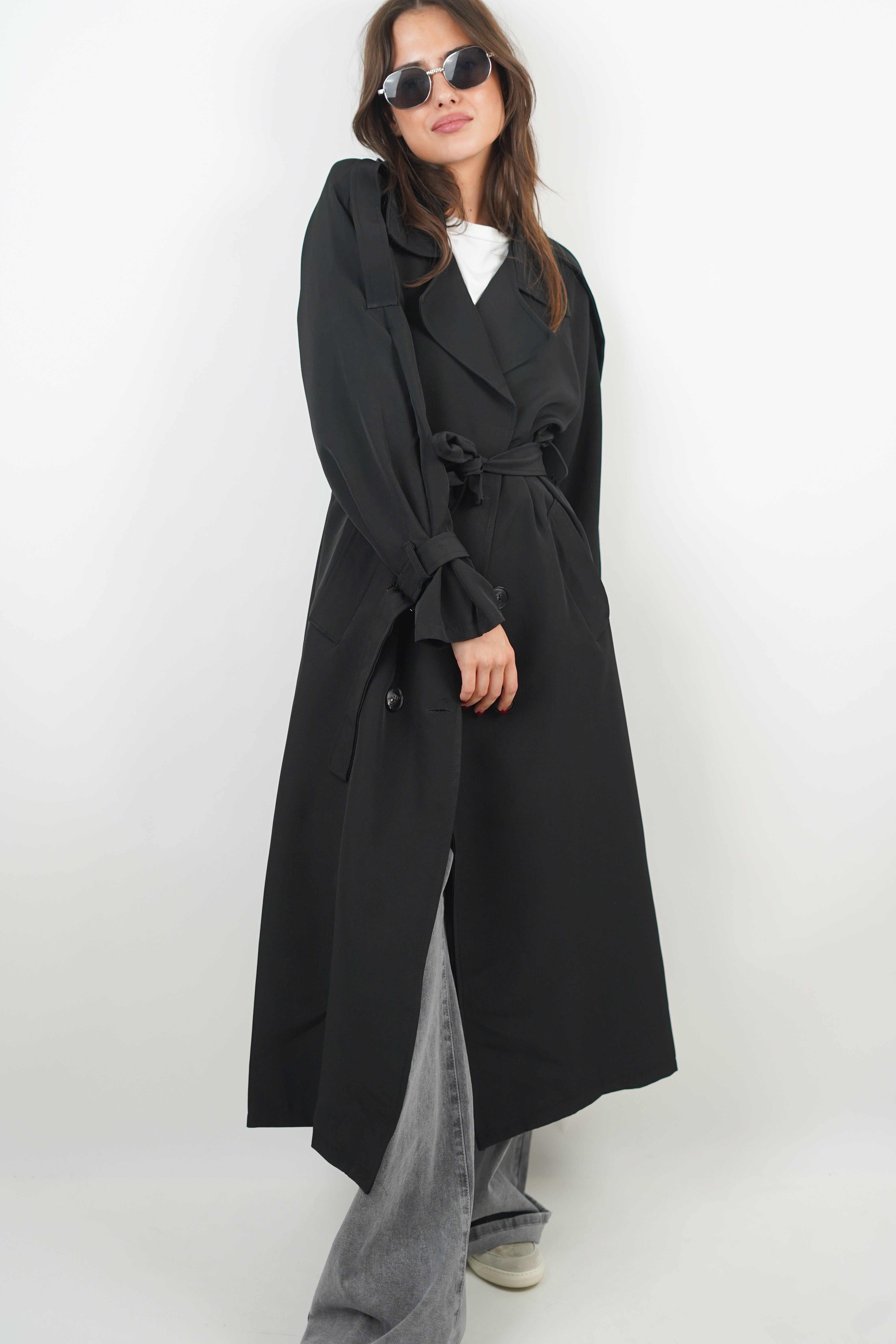 Lola schwarzer Trenchcoat