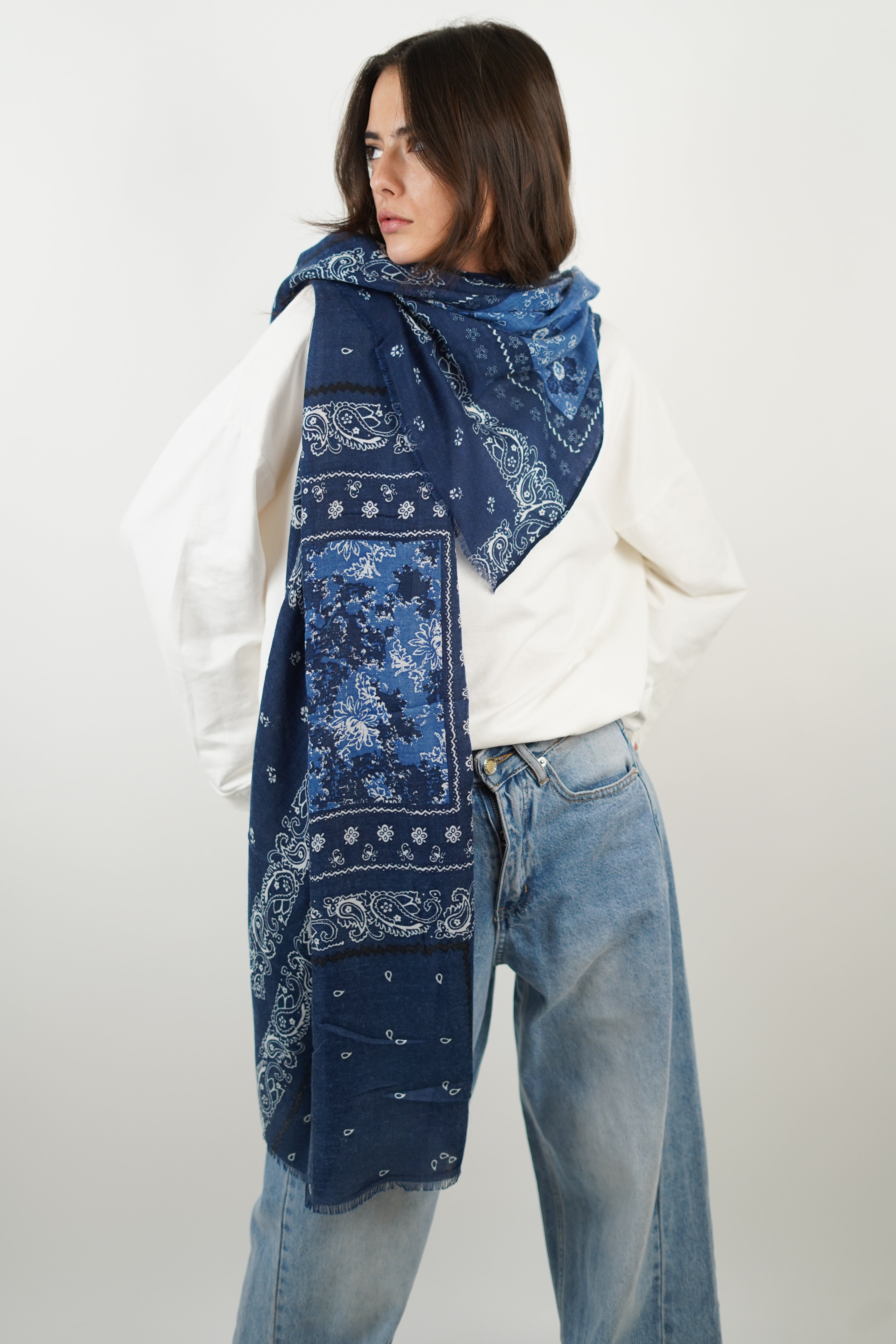 Foulard bandana bleu