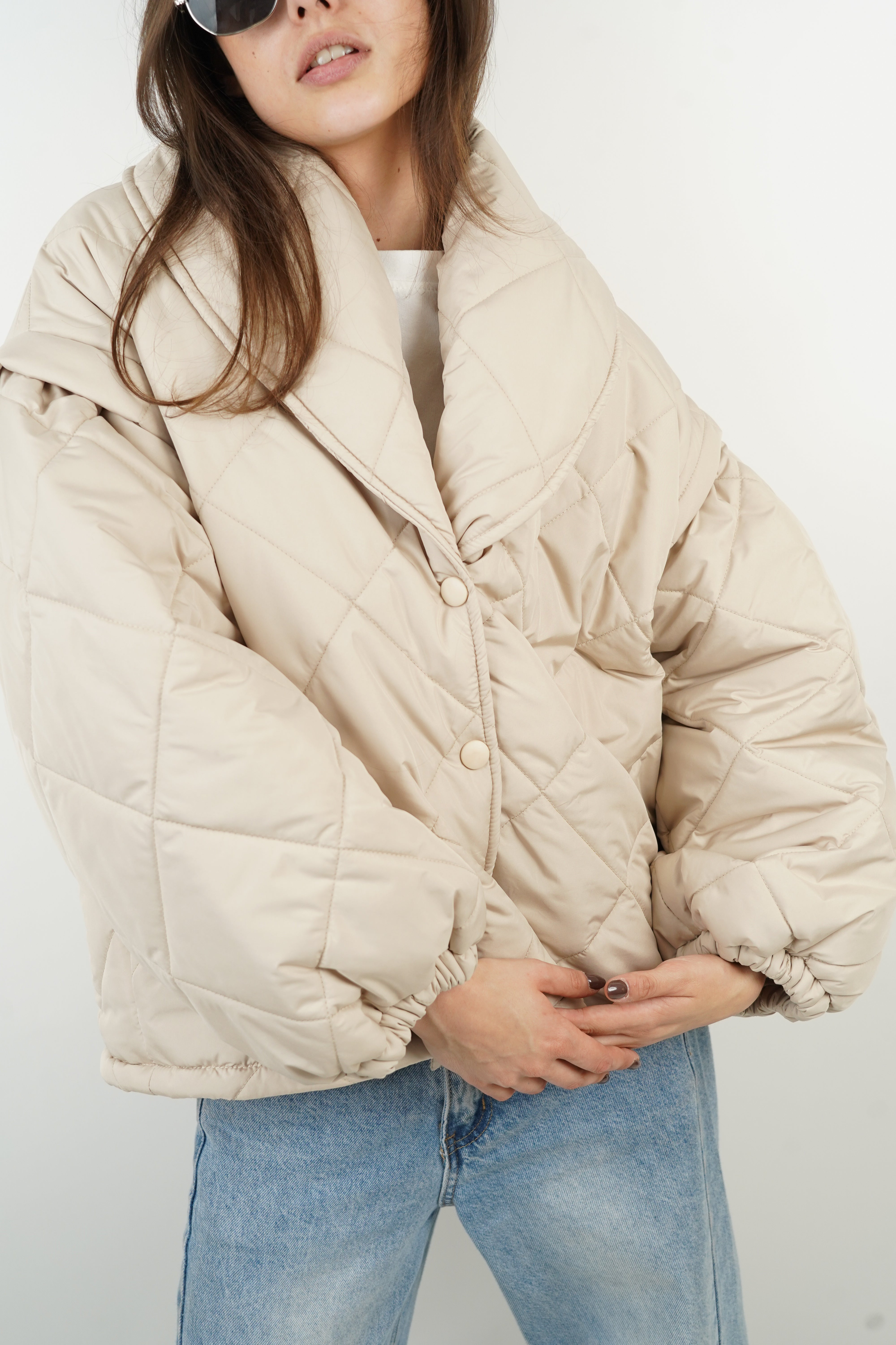 Eve beige Daunenjacke