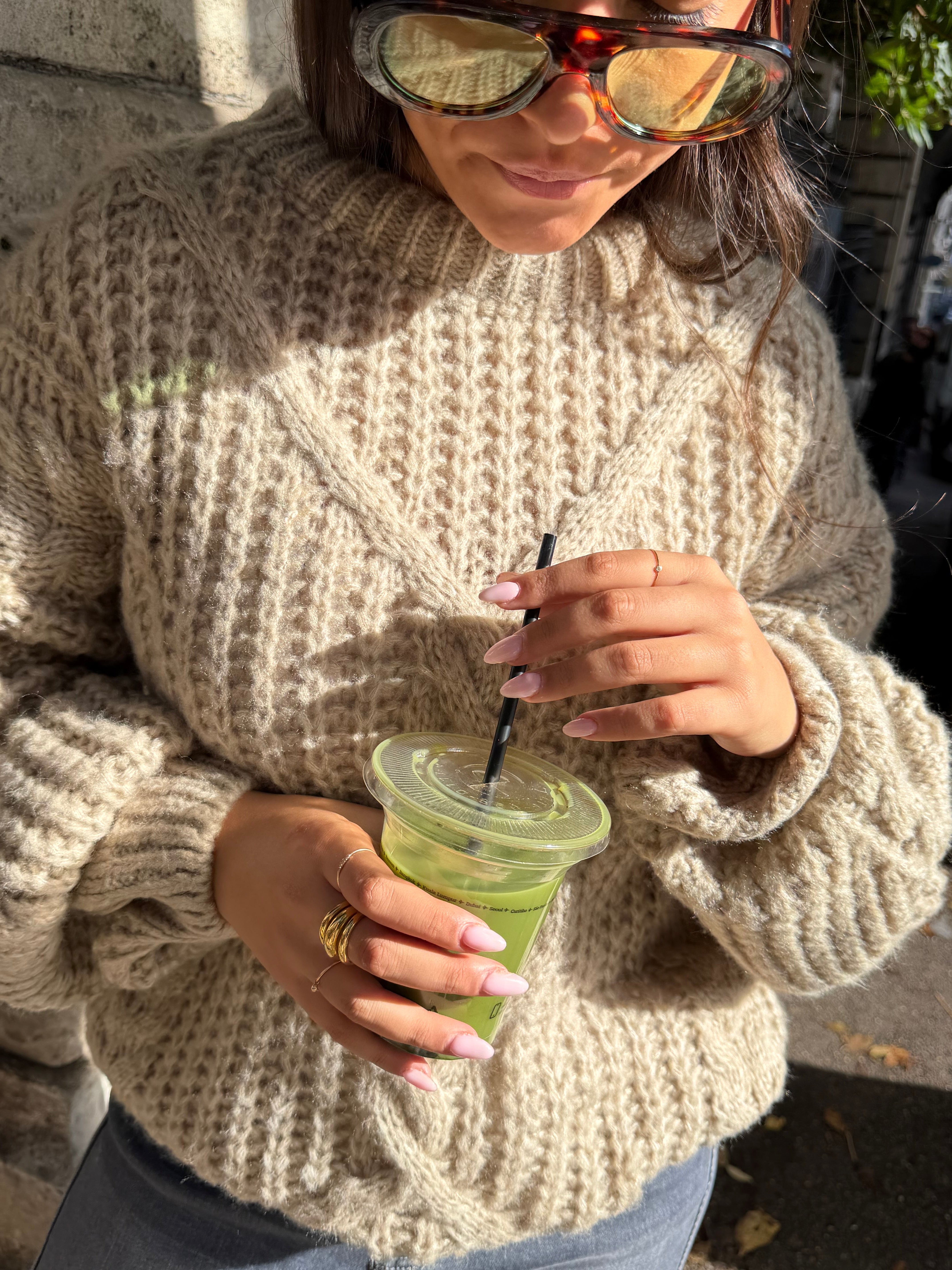 Monica-Pullover in Taupe