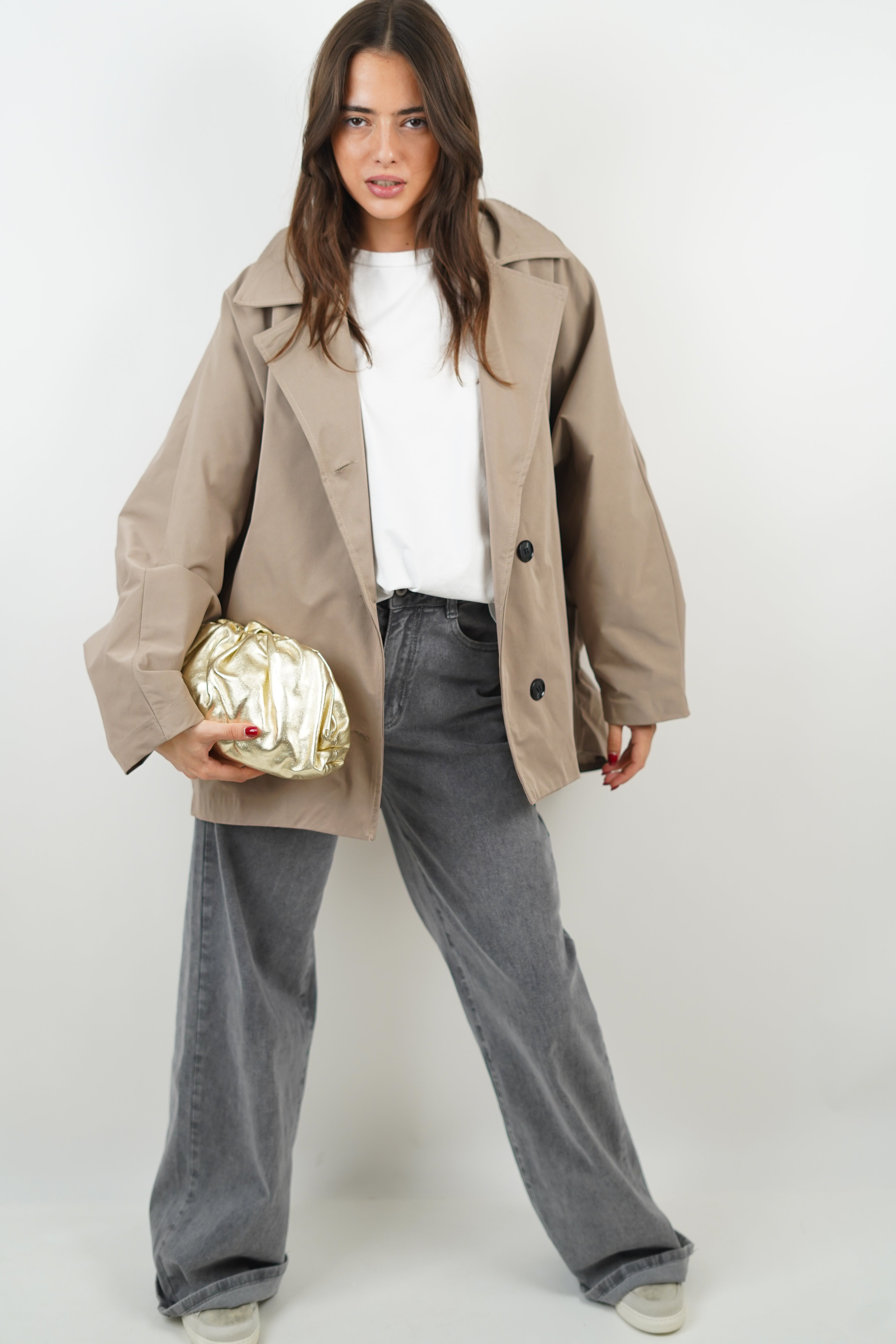 Ella Taupe Trench Coat