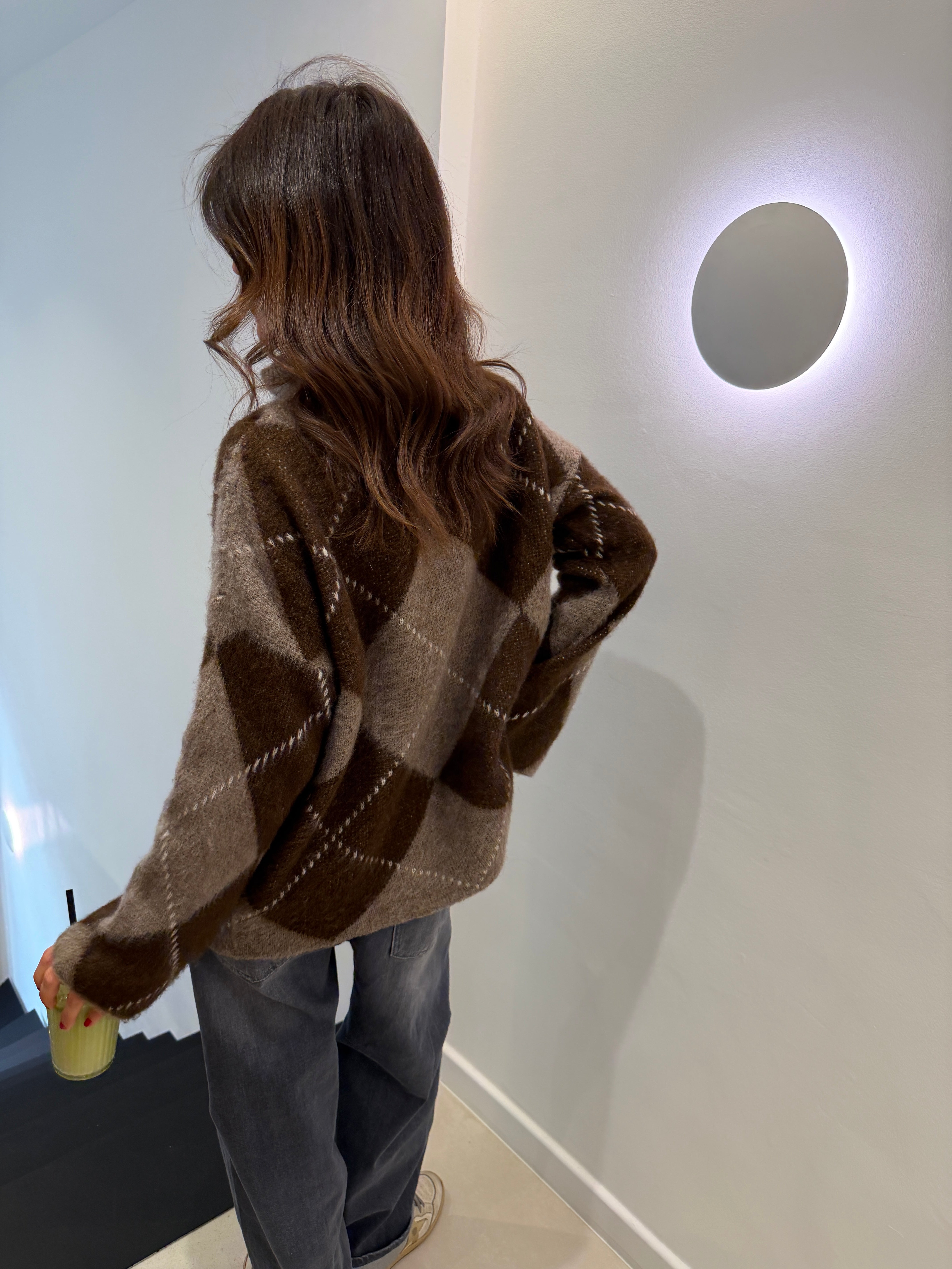 Candice Pullover in Taupe und Braun