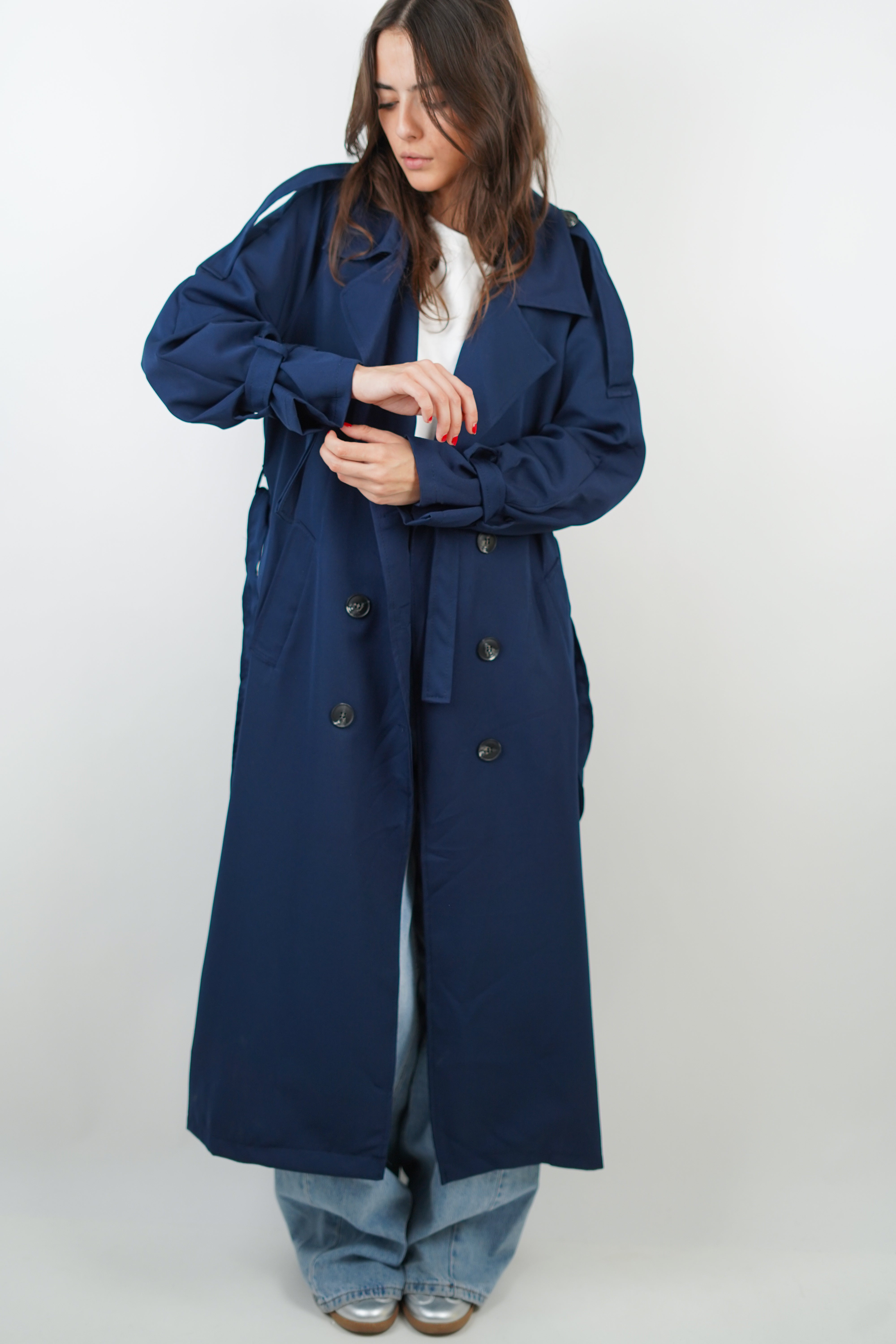 Marineblauer Lola-Trenchcoat