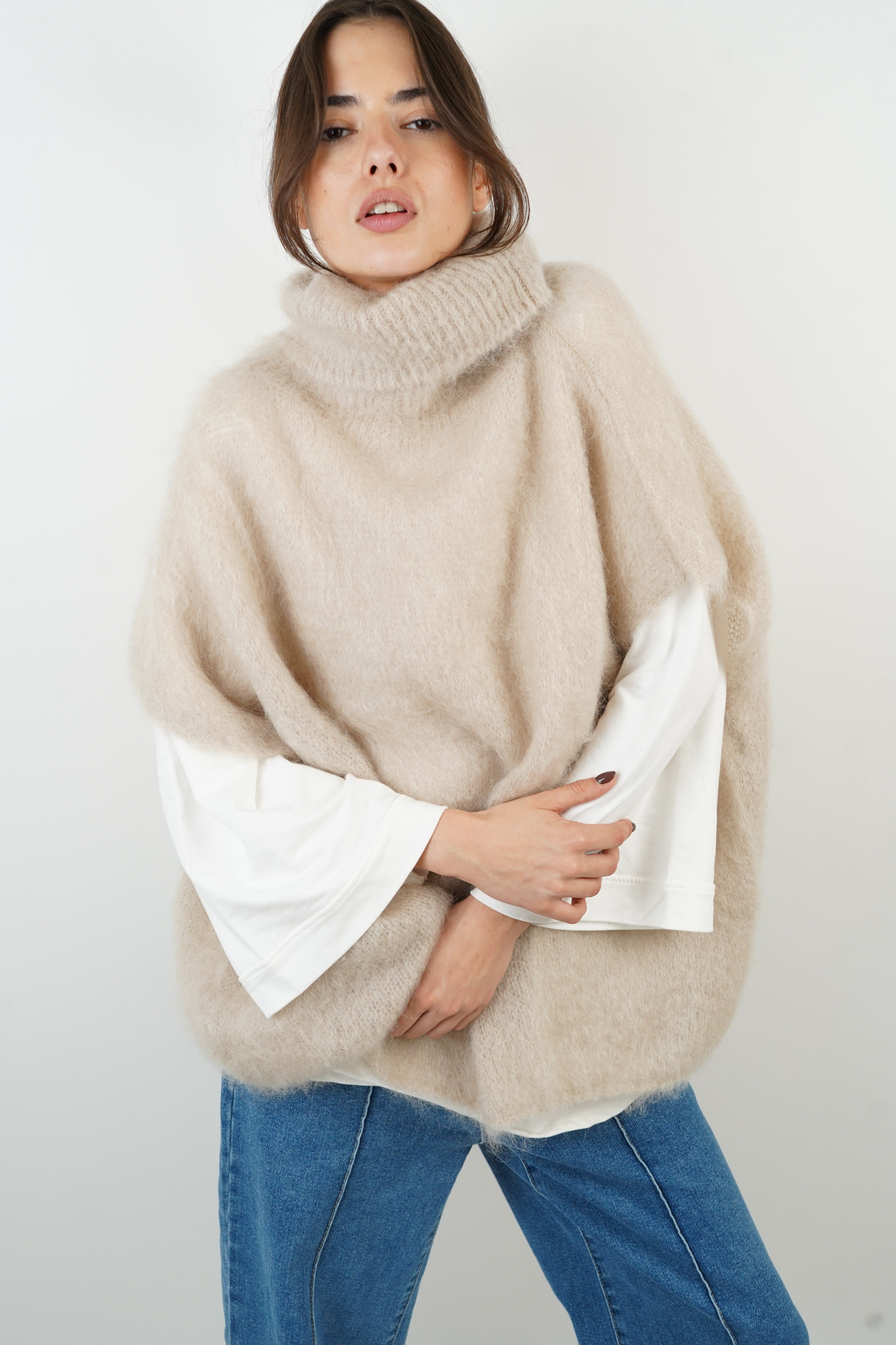 Beige mohair Pietra sweater