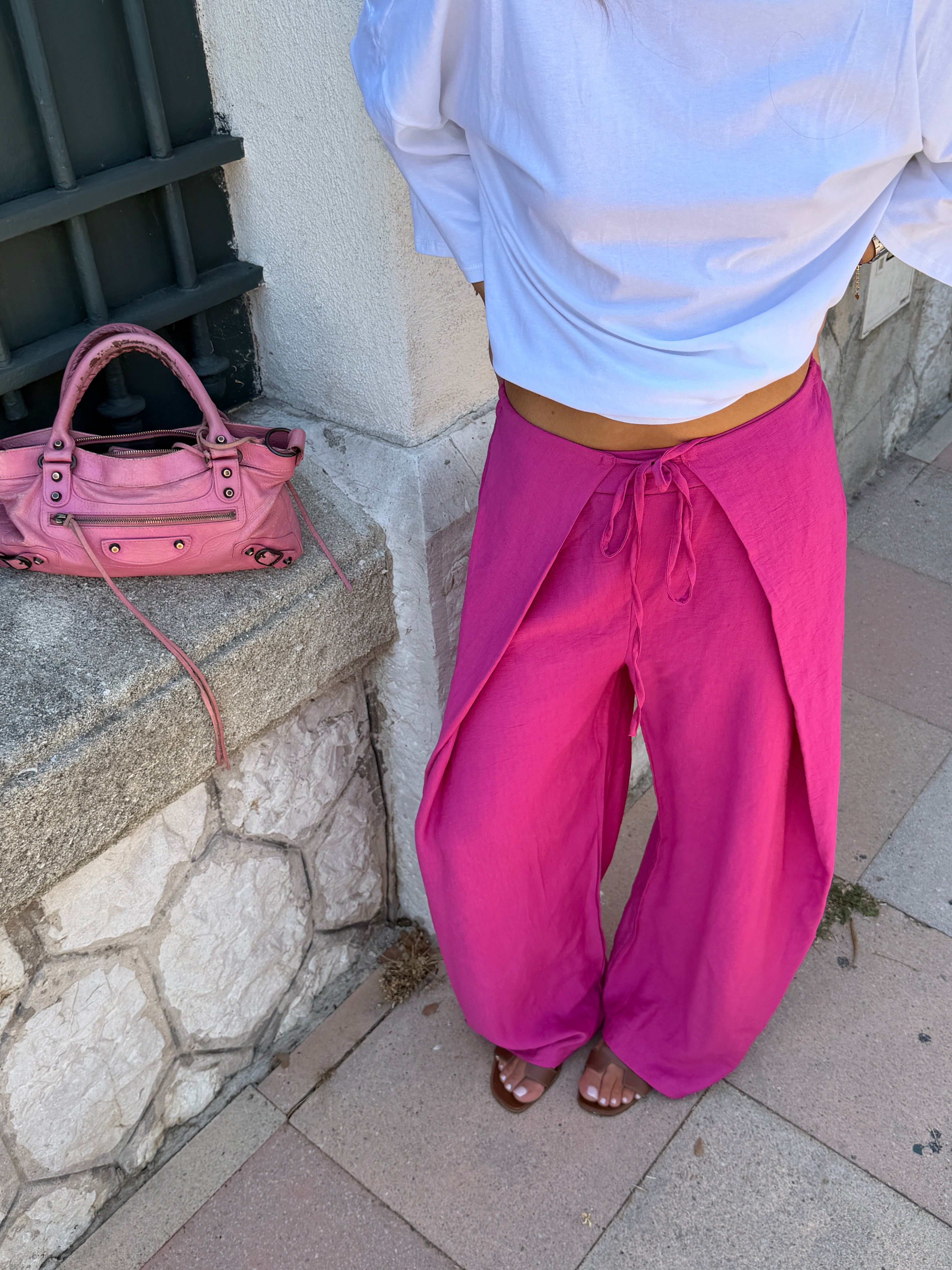 Pantalone Delphine rosa fucsia