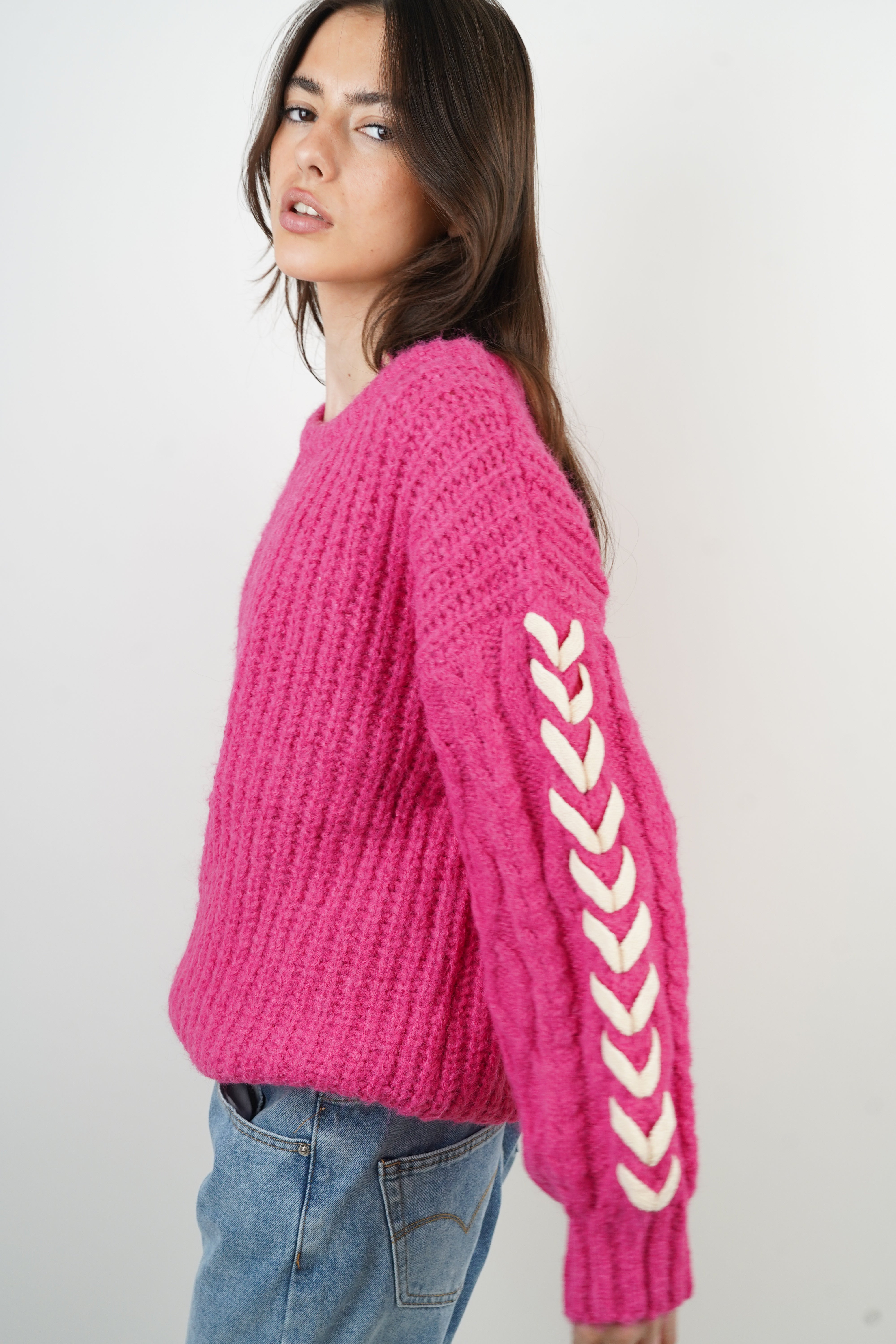 Pull en laine Emma rose