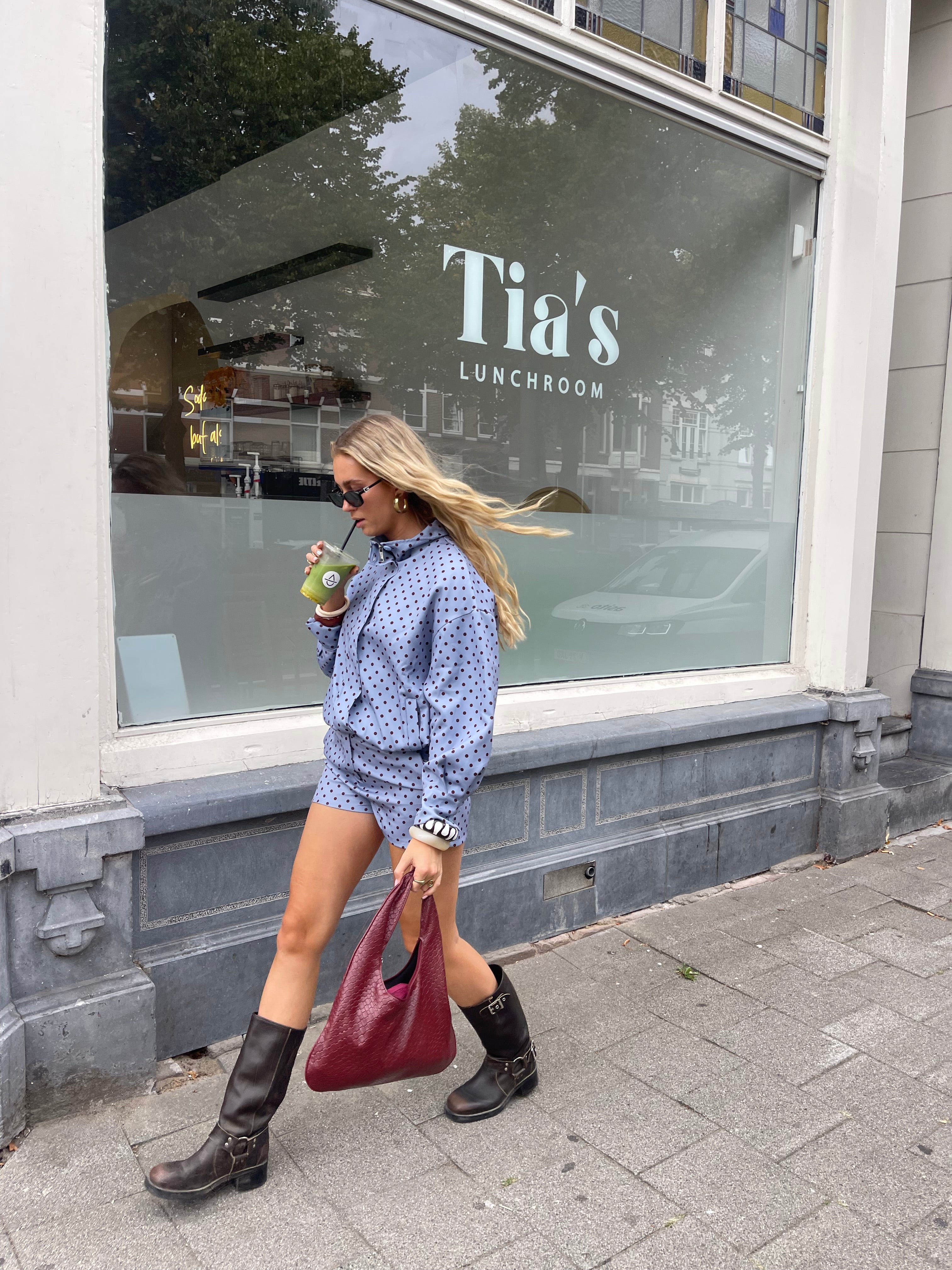 Blaugraue Shorts Mona