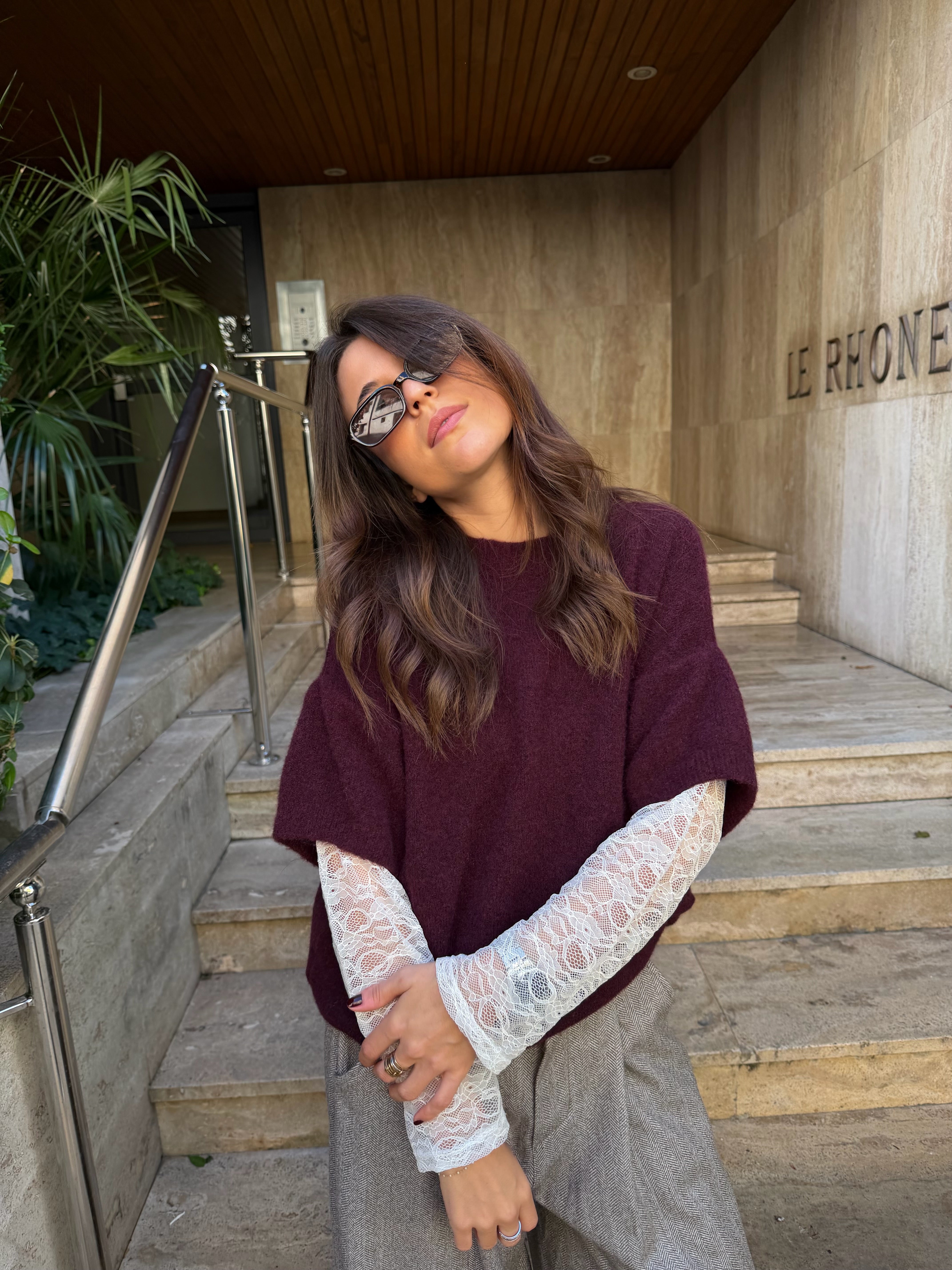 Athena burgunderroter Pullover