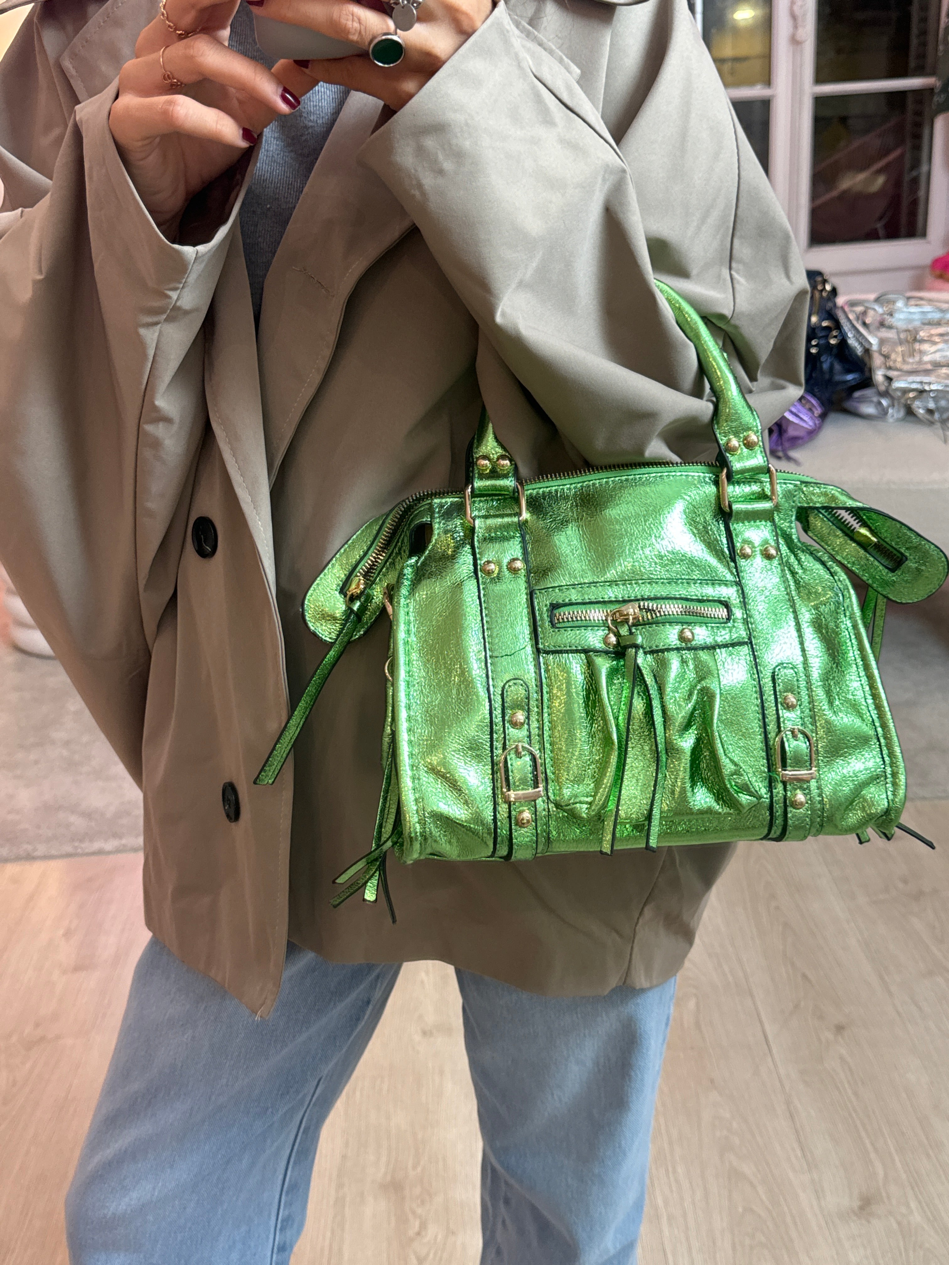 Grüne Marie-Tasche