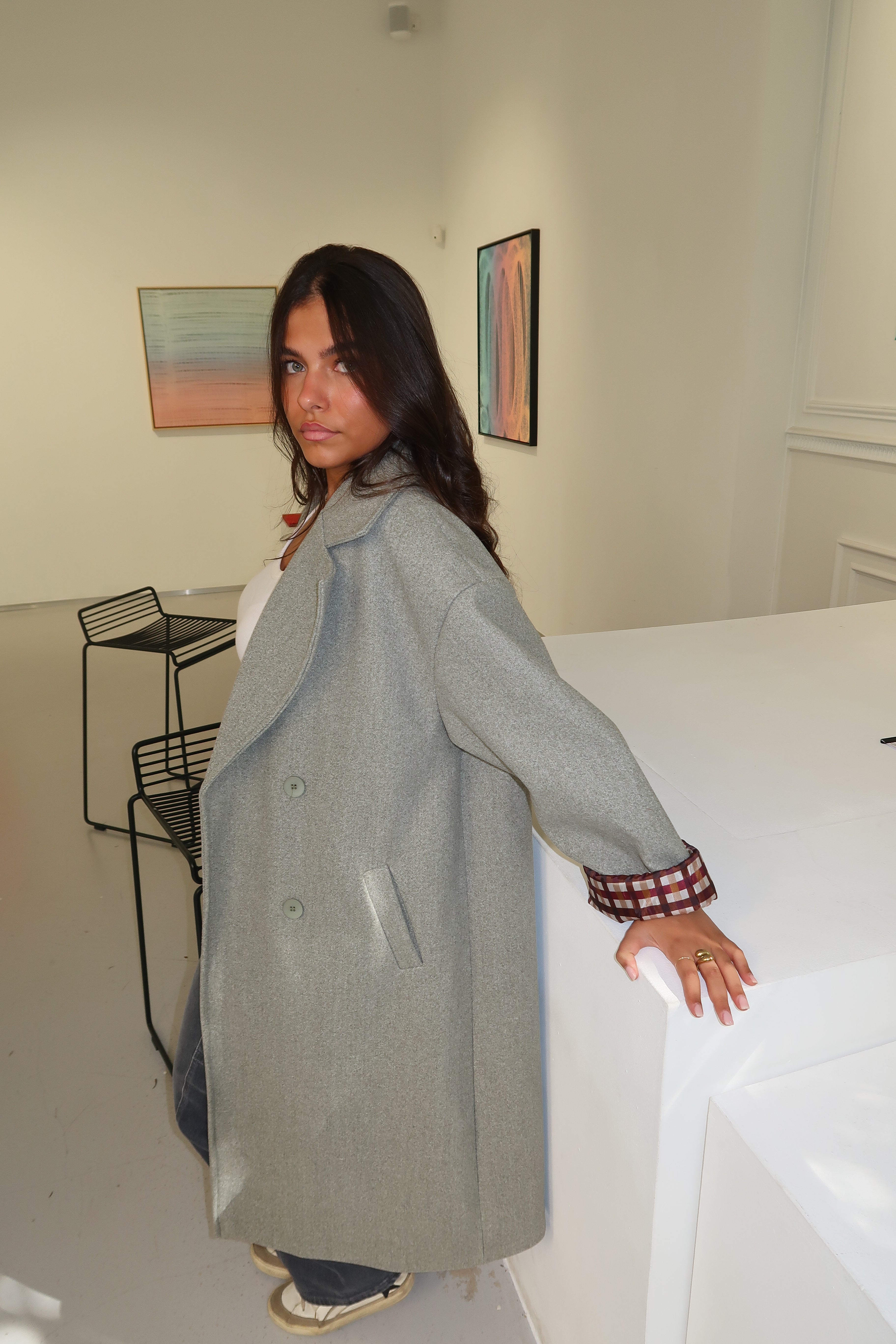 Manteau Charlie gris foncé