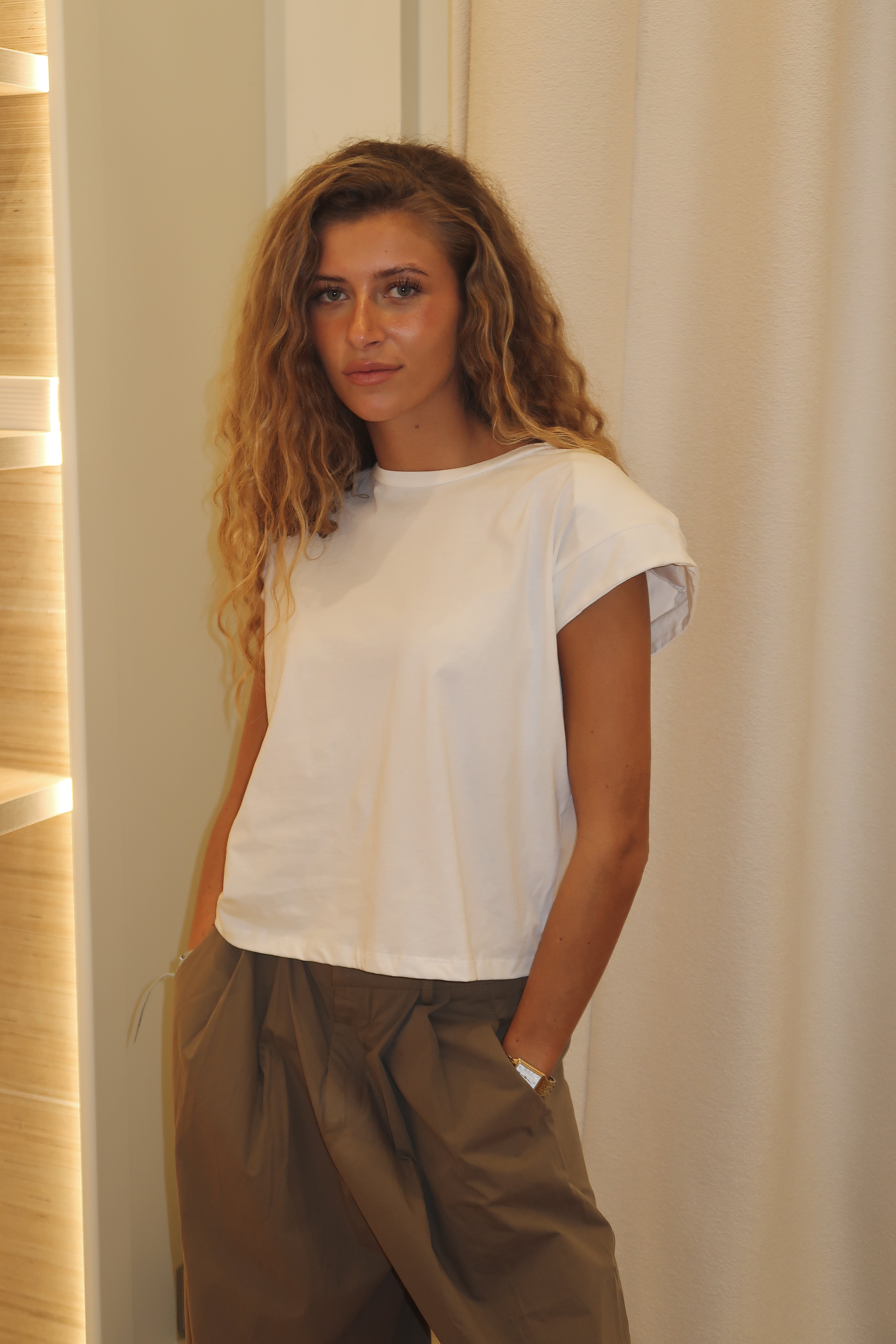 Débardeur à épaulettes Amélie blanc