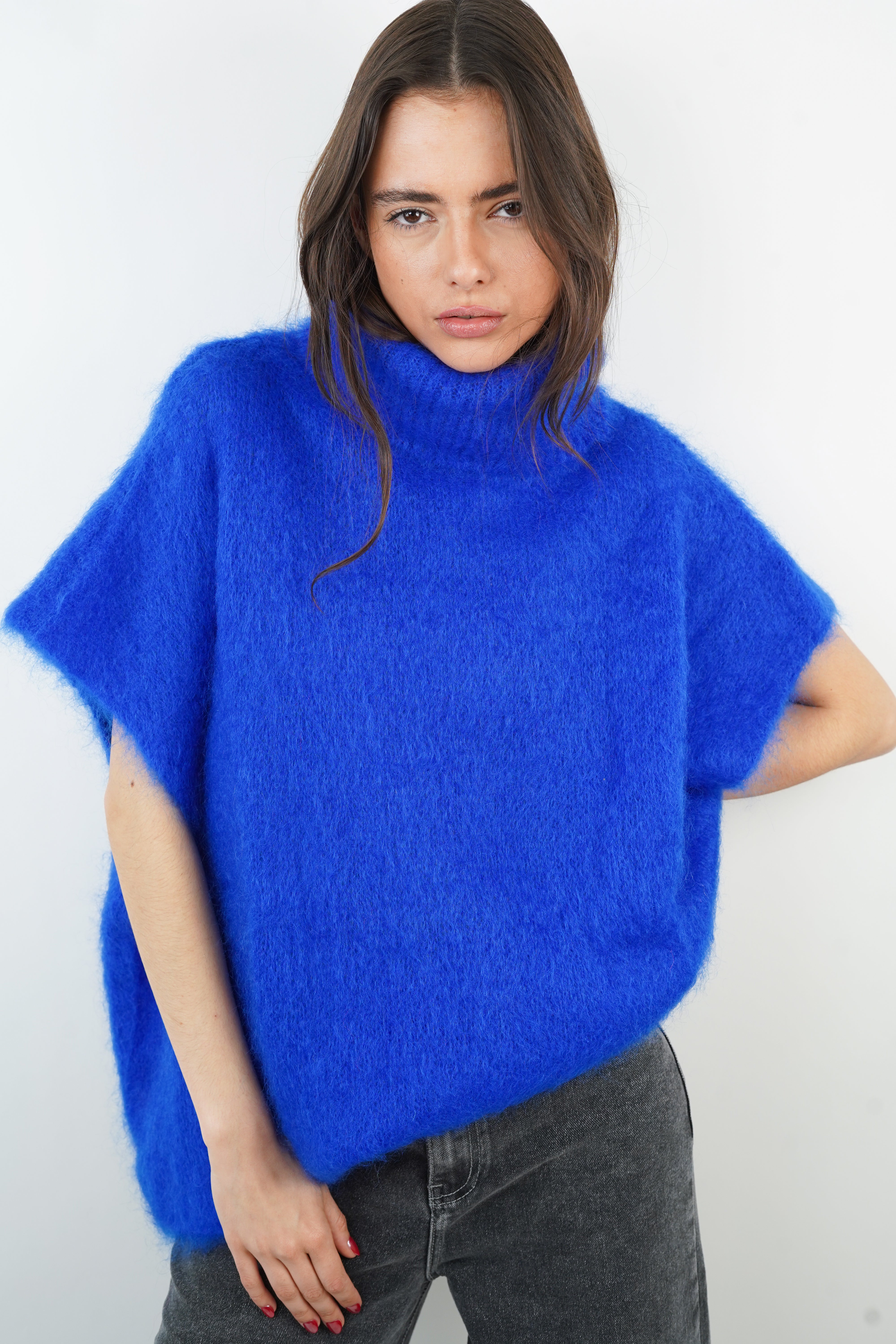 Pull Pietra mohair bleu