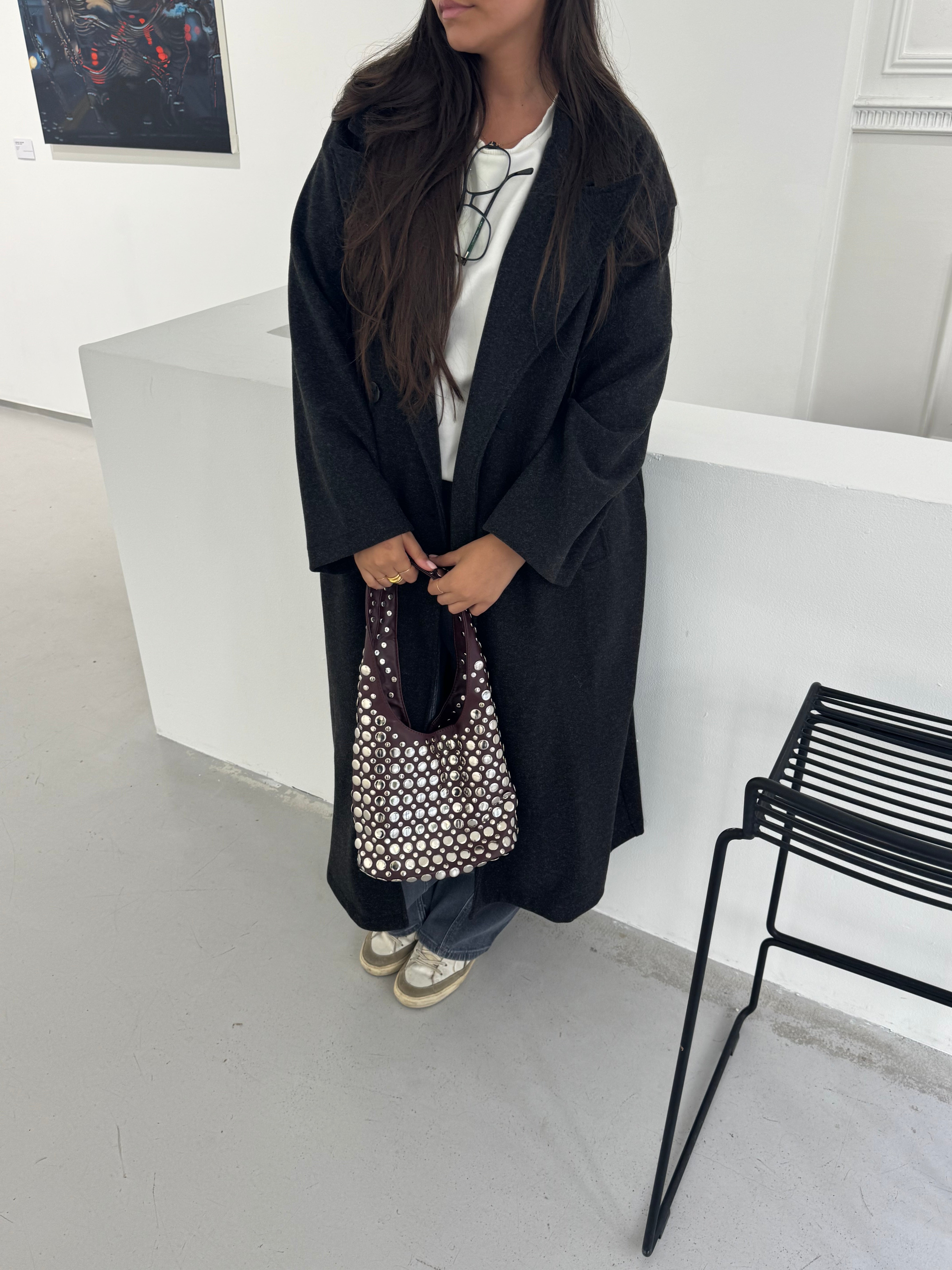 Dunkelgrauer Andrea-Mantel