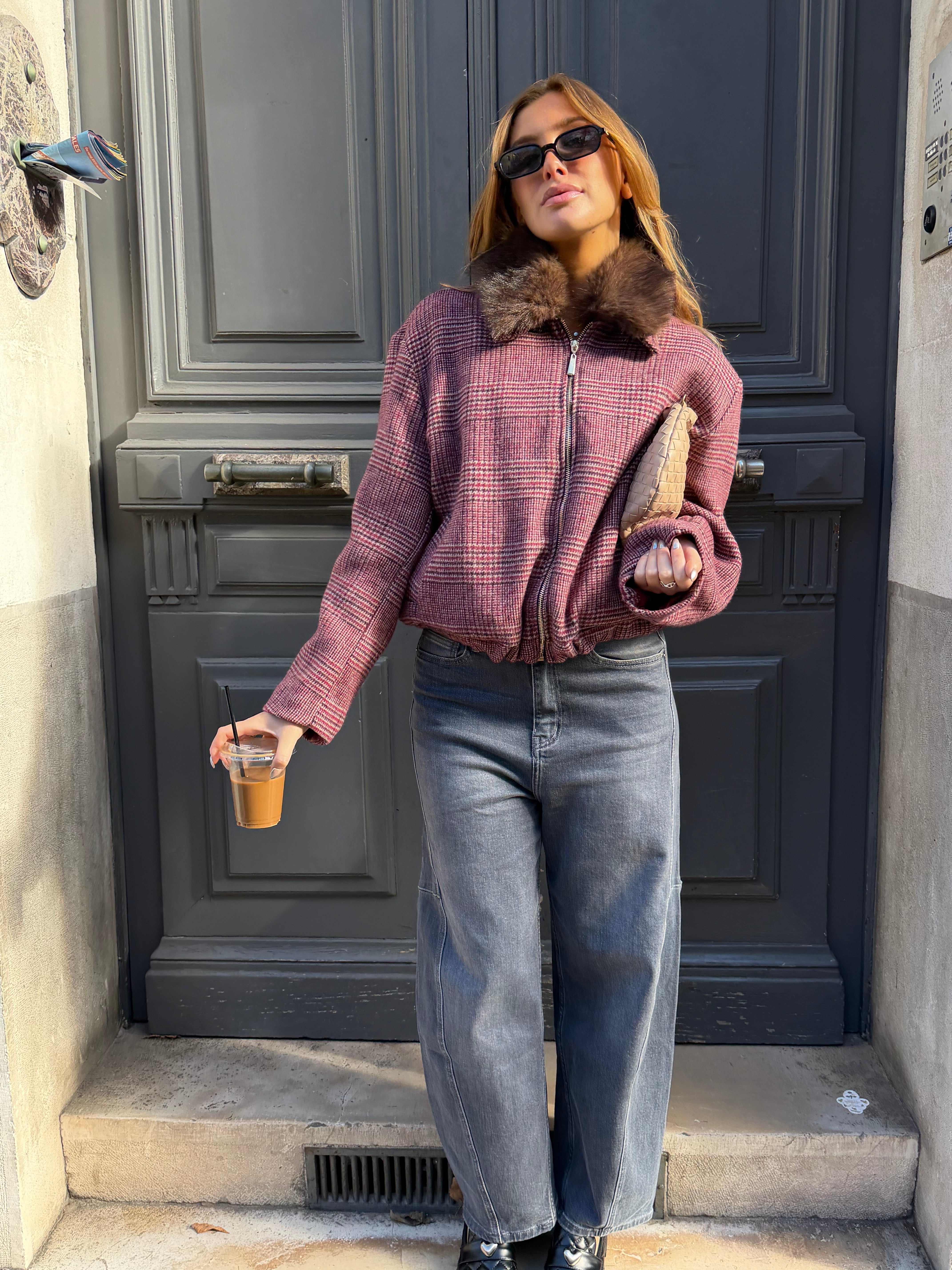 Saskia burgunderrote Jacke