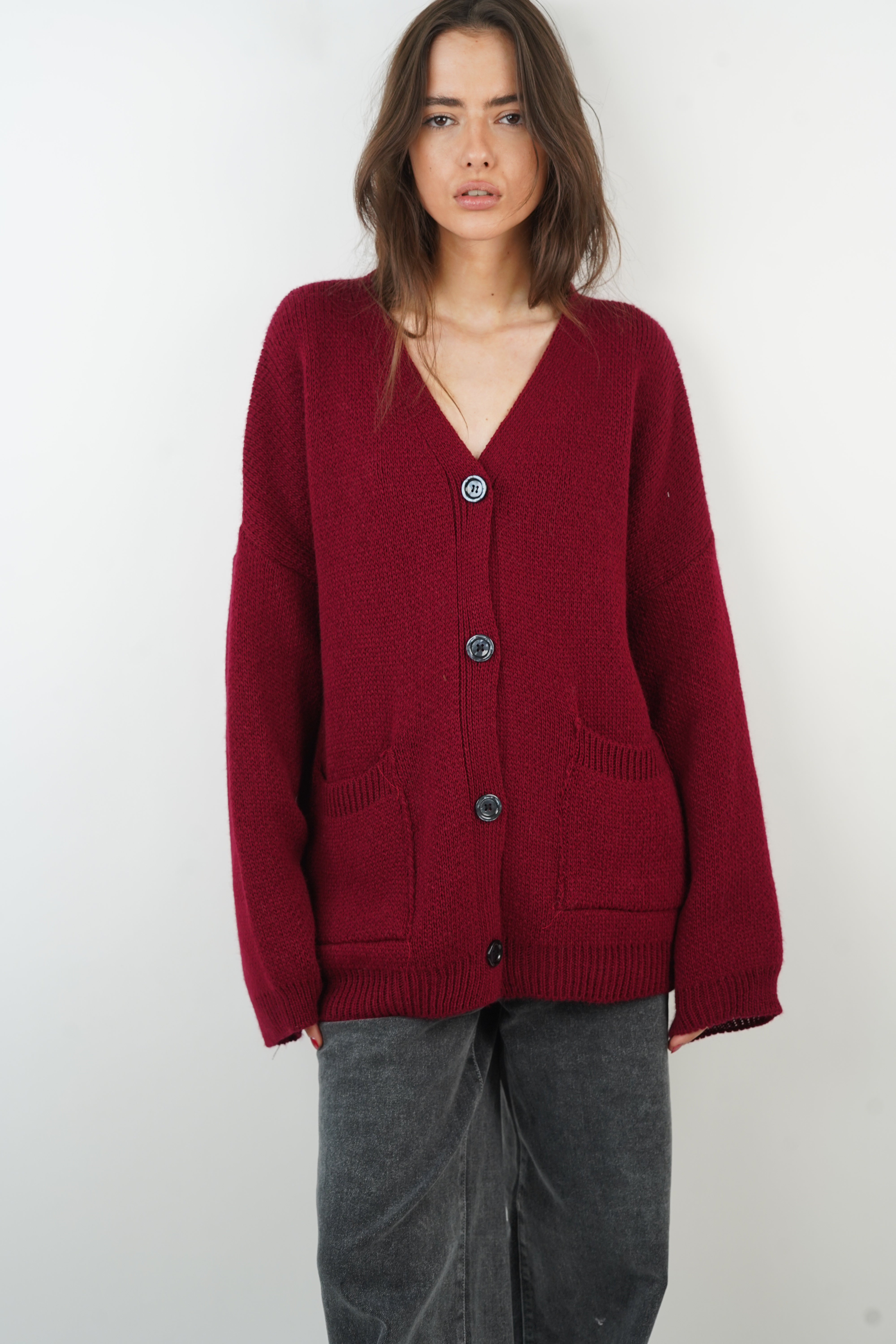 Cardigan Marine bordeaux