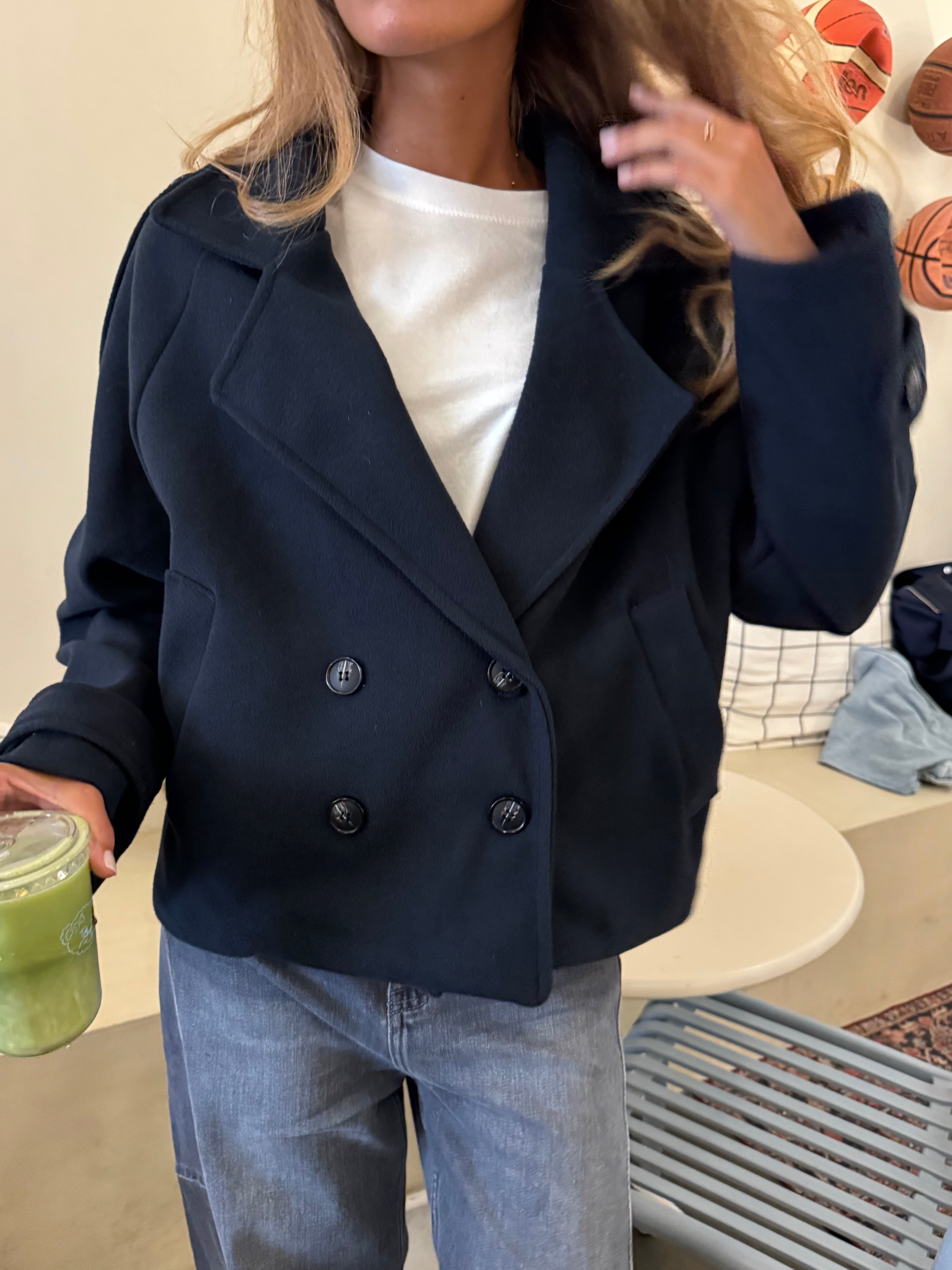 Manteau Spancer bleu marine