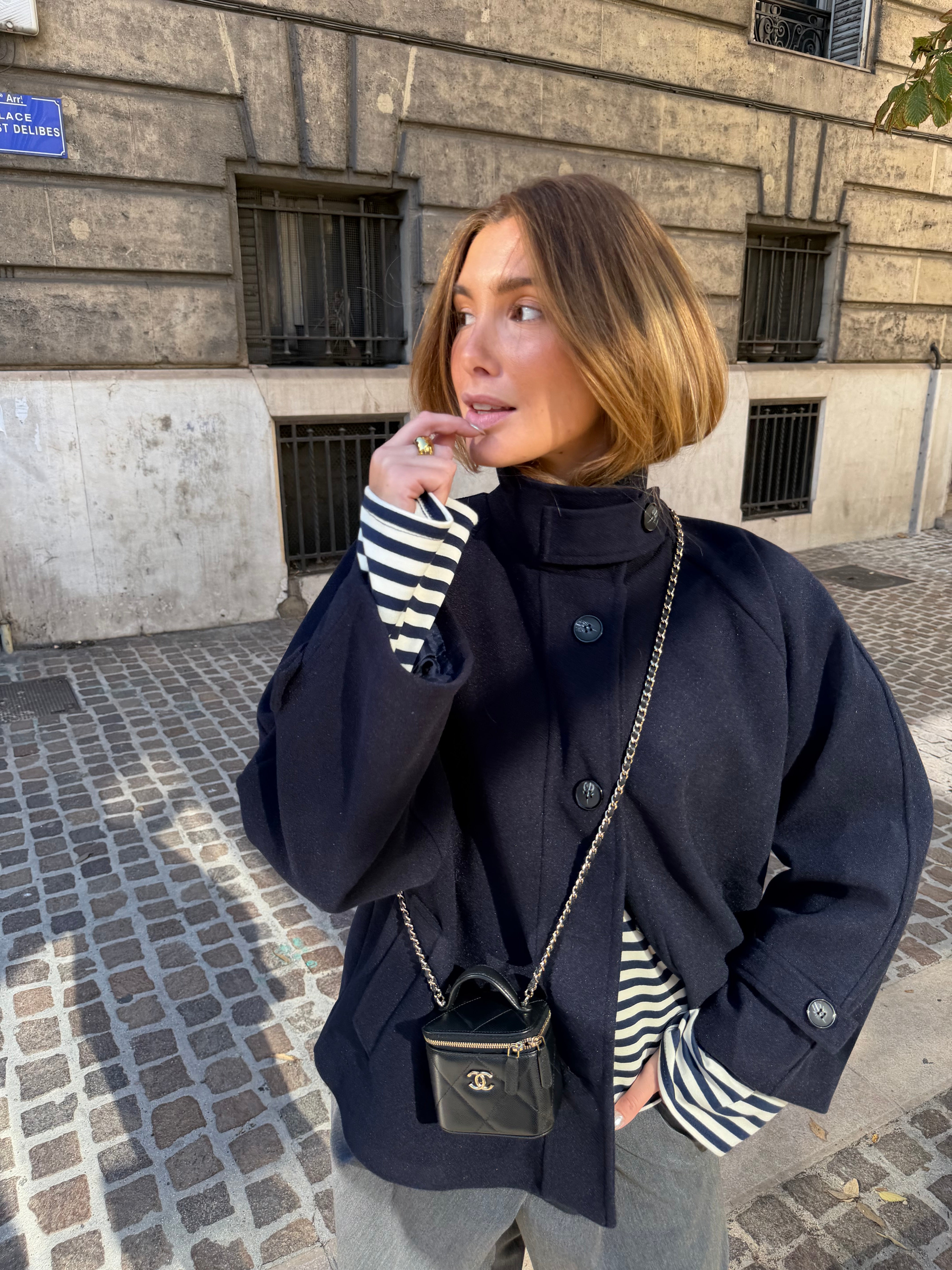 Calix Navy Blue Coat