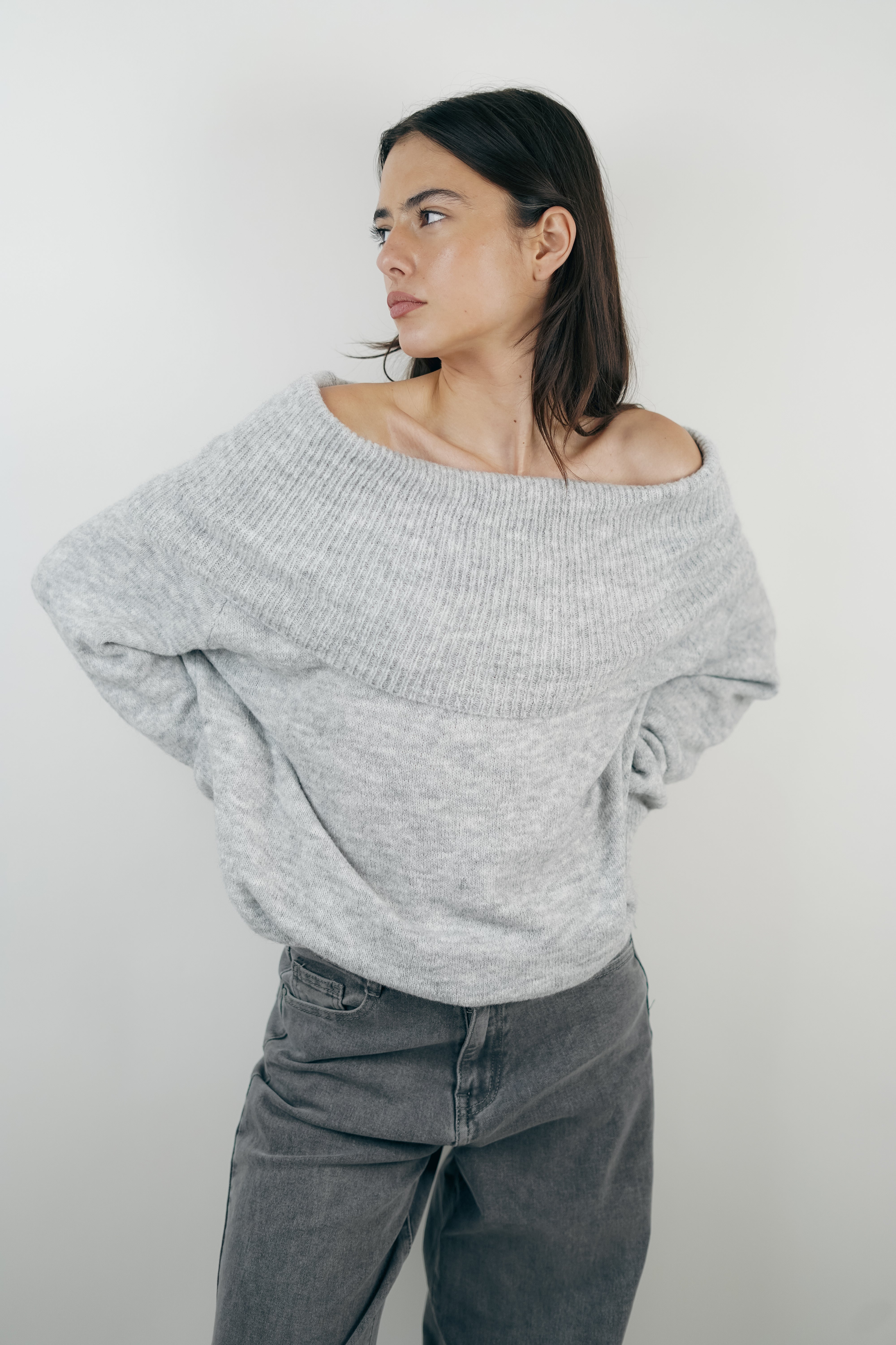 Grauer Emma-Pullover