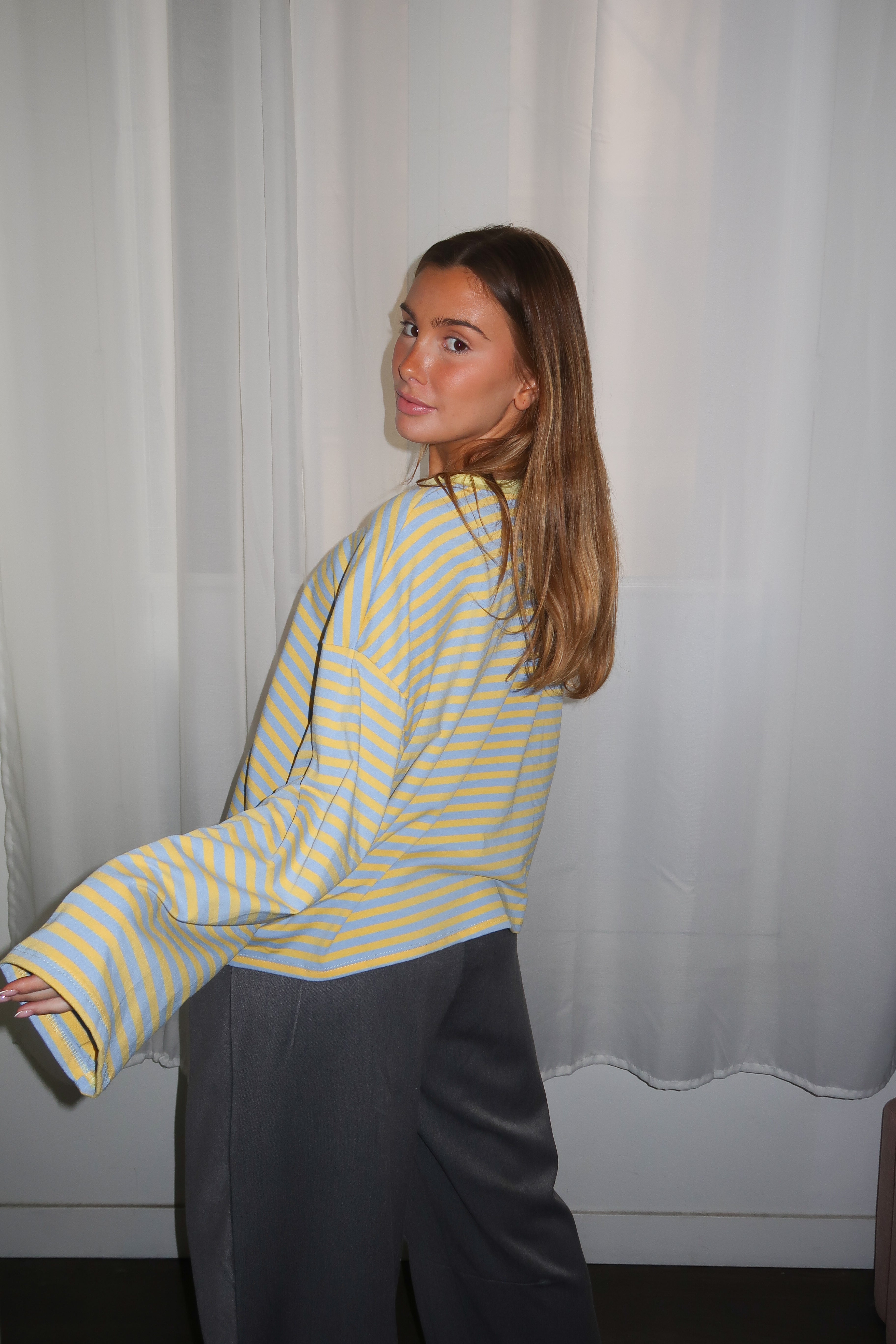 Océane yellow and light blue t-shirt