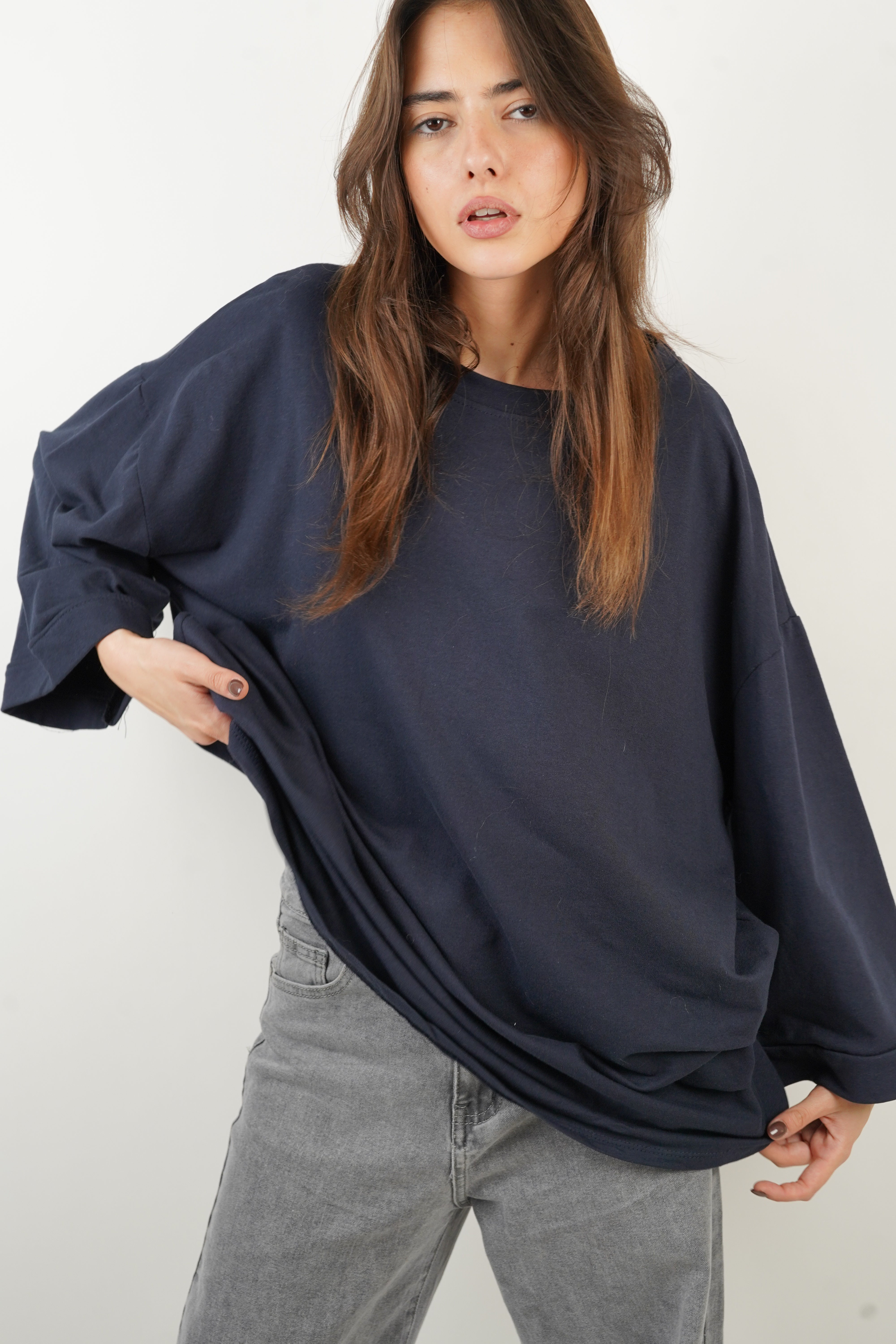 Cecile Navy Blue T-Shirt