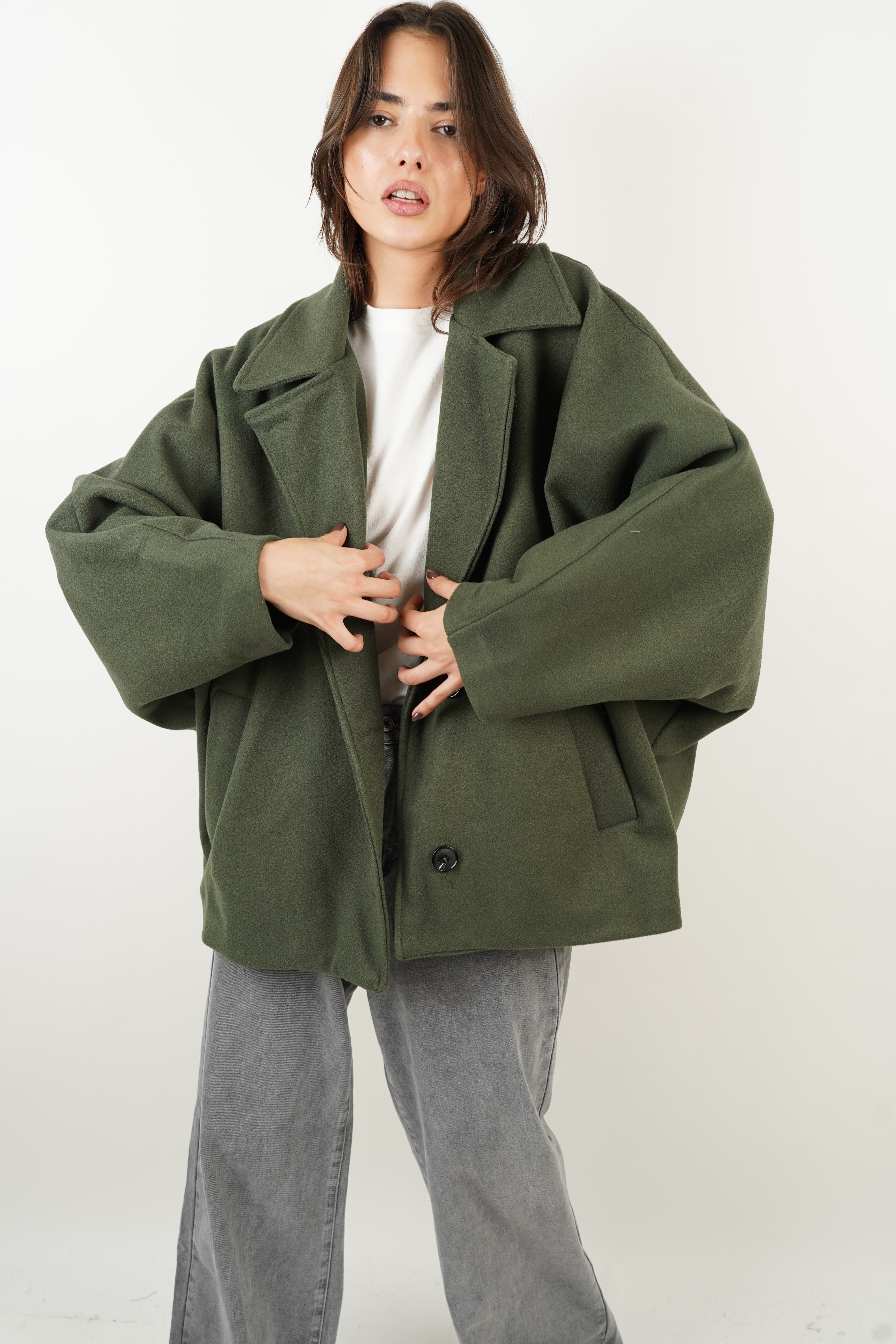 Agathe khaki coat