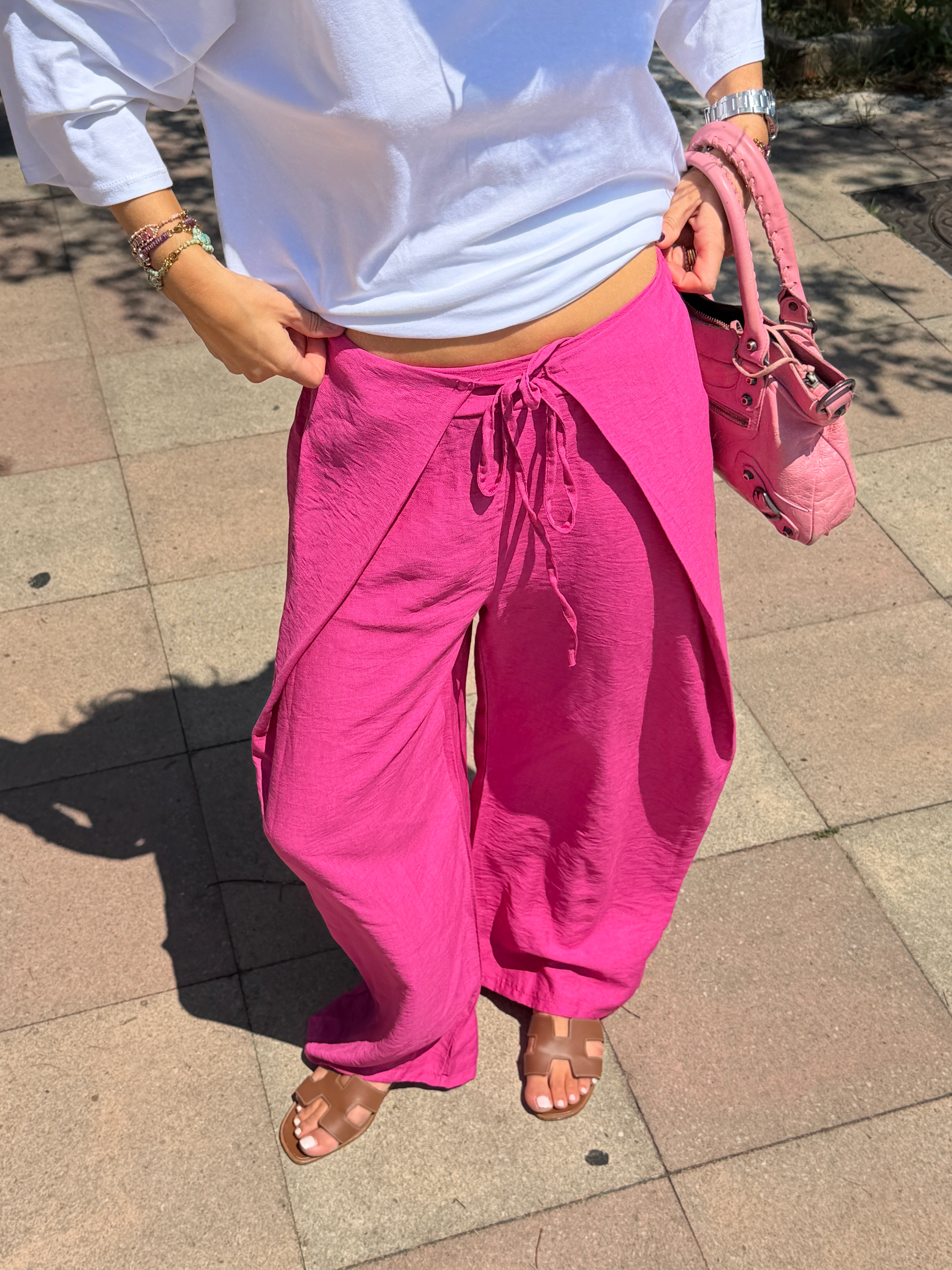 Pantalone Delphine rosa fucsia