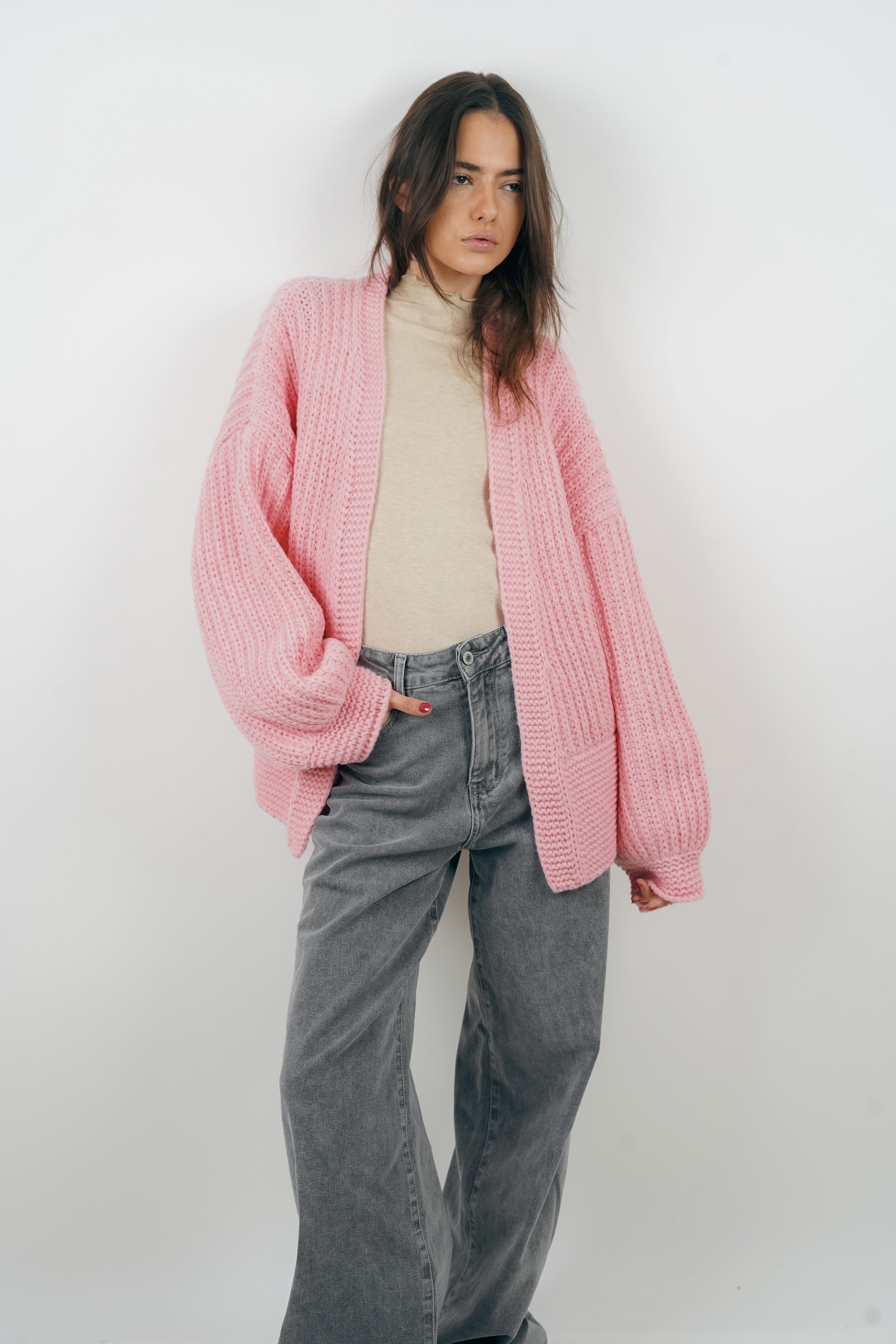 Gilet Eleonore rose