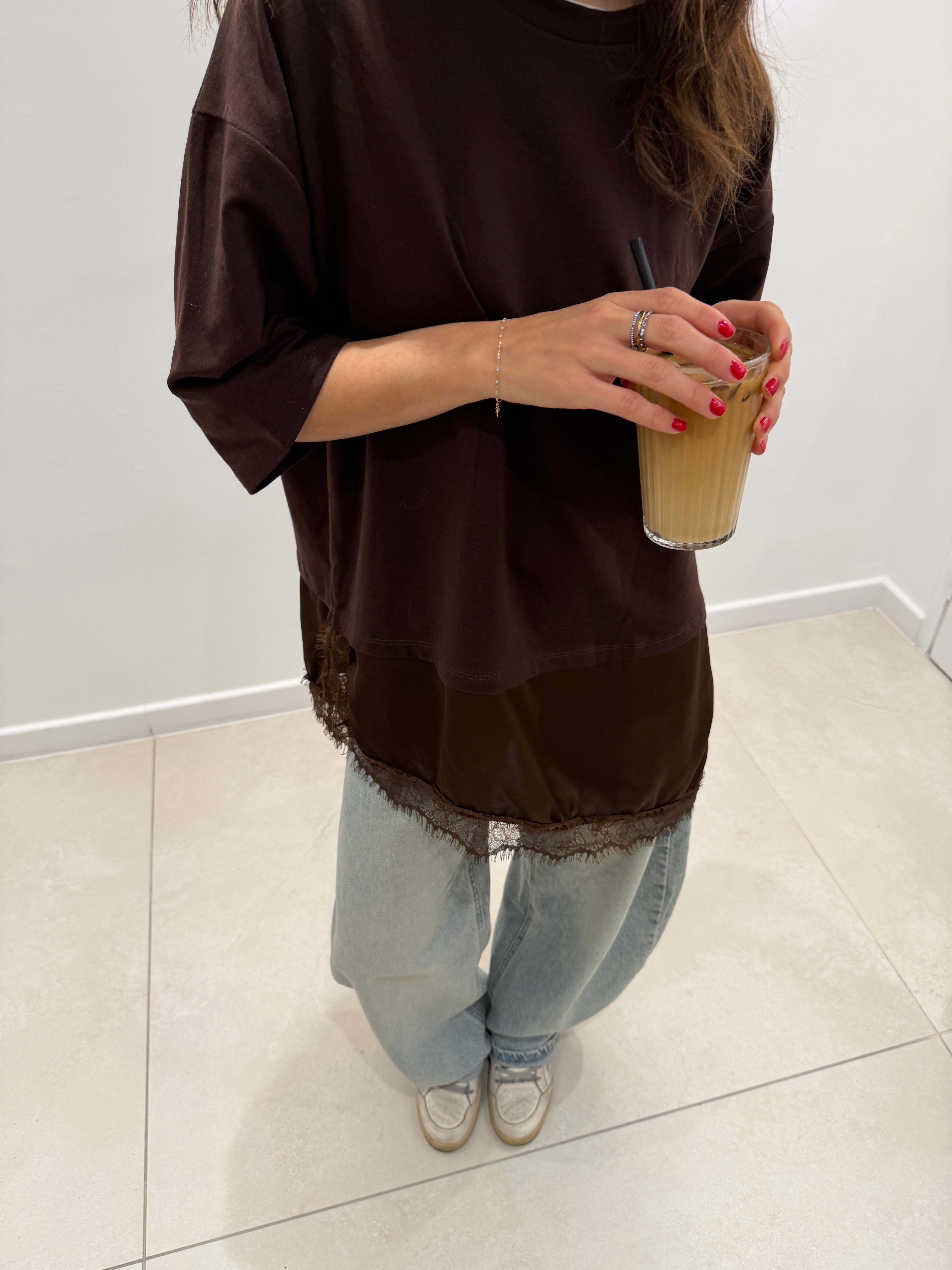 Braunes Lizzie T-Shirt